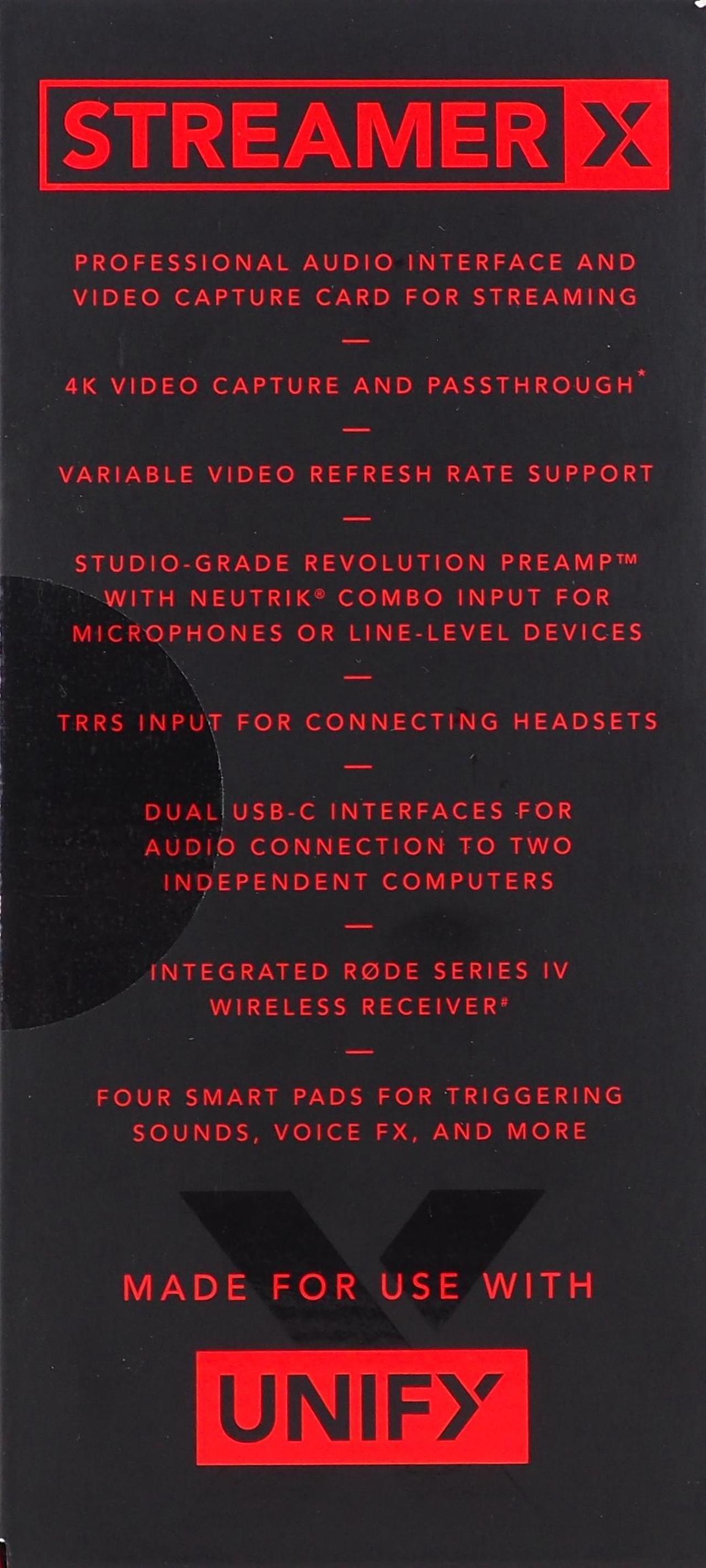 Alt view image 7 of 13 - RØDE StreamerX Audio Interface and Video Capture Mixing Board Black