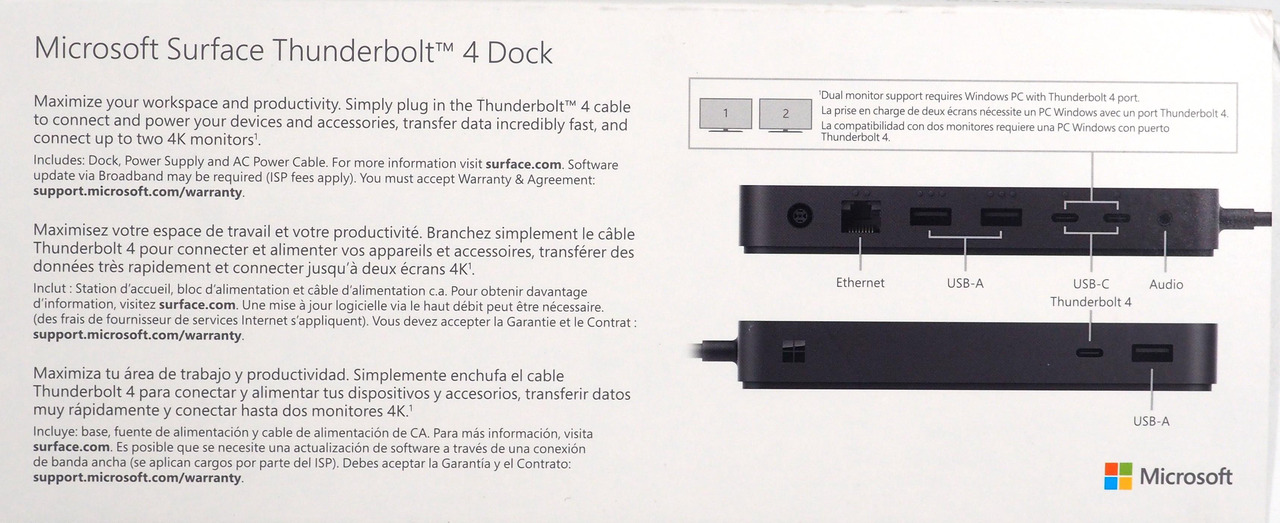 Open Box: Microsoft Surface Thunderbolt 4 Docking Station, USB-C Laptop Dock, Dual 4K Monitor Support, 90W Power Delivery, Surface & Windows Compatible - Newegg.com - Open Box condition - Image 35