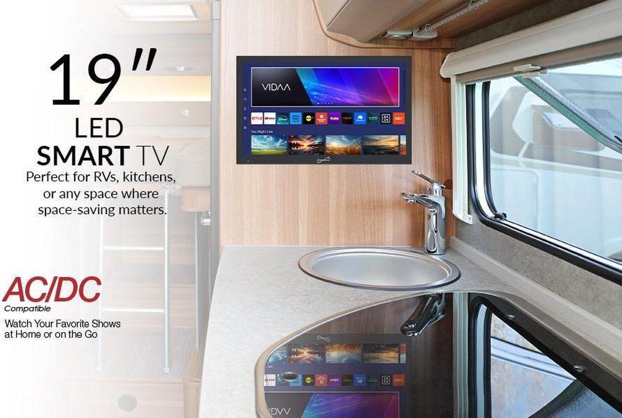 Alt view image 6 of 8 - Supersonic 18.5 inch Smart AC/DC LED TV 1080p, WiFi, Built-in Speakers, 3X HDMI Remote SC-1920VTV