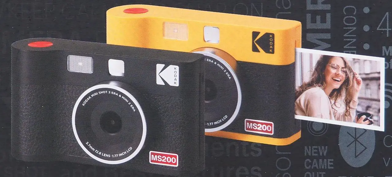 Alt view image 7 of 9 - KODAK Mini Shot 2 ERA 4PASS 2-in-1 Instant Camera and Photo Printer (Yellow, Camera + 8 Sheets) MS200 Yellow