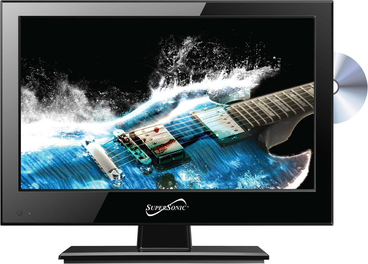 Alt view image 6 of 12 - SUPERSONIC SC-1312 13" Black LED HDTV with Built-in DVD Player