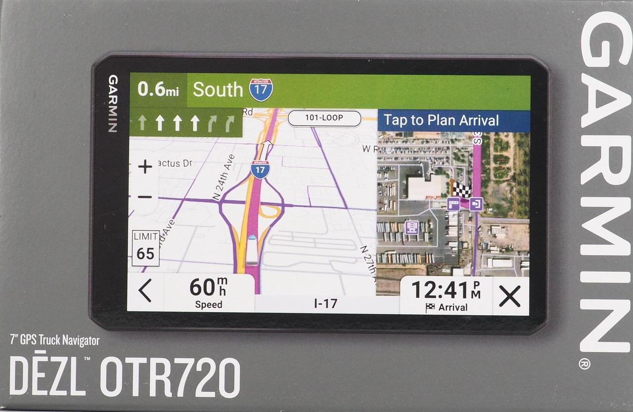 Alt view image 11 of 12 - Garmin dzl OTR720, Large High-Res 7 GPS Truck Navigator, Custom Truck Routing, Satellite Imagery, Wind Speed, Community-Shared Loading Docks, Truck Entrances & Parking Availability