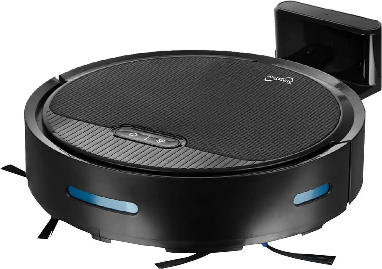 Alt view image 10 of 14 - Supersonic SC-830SV Smart Robot Vacuum Cleaner with Gyroscope Technology, WiFi/App Control, Alexa Compatibility, Ultra-Quiet Operation, Multiple Cleaning Modes, HEPA Filter