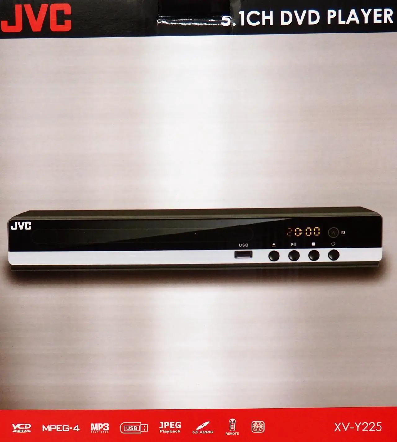 Alt view image 2 of 5 - JVC XV-Y225 All Region Free DVD Player, Multi Format 5.1 Channel Supports DivX, MPEG, MP3, WMA & USB, Black