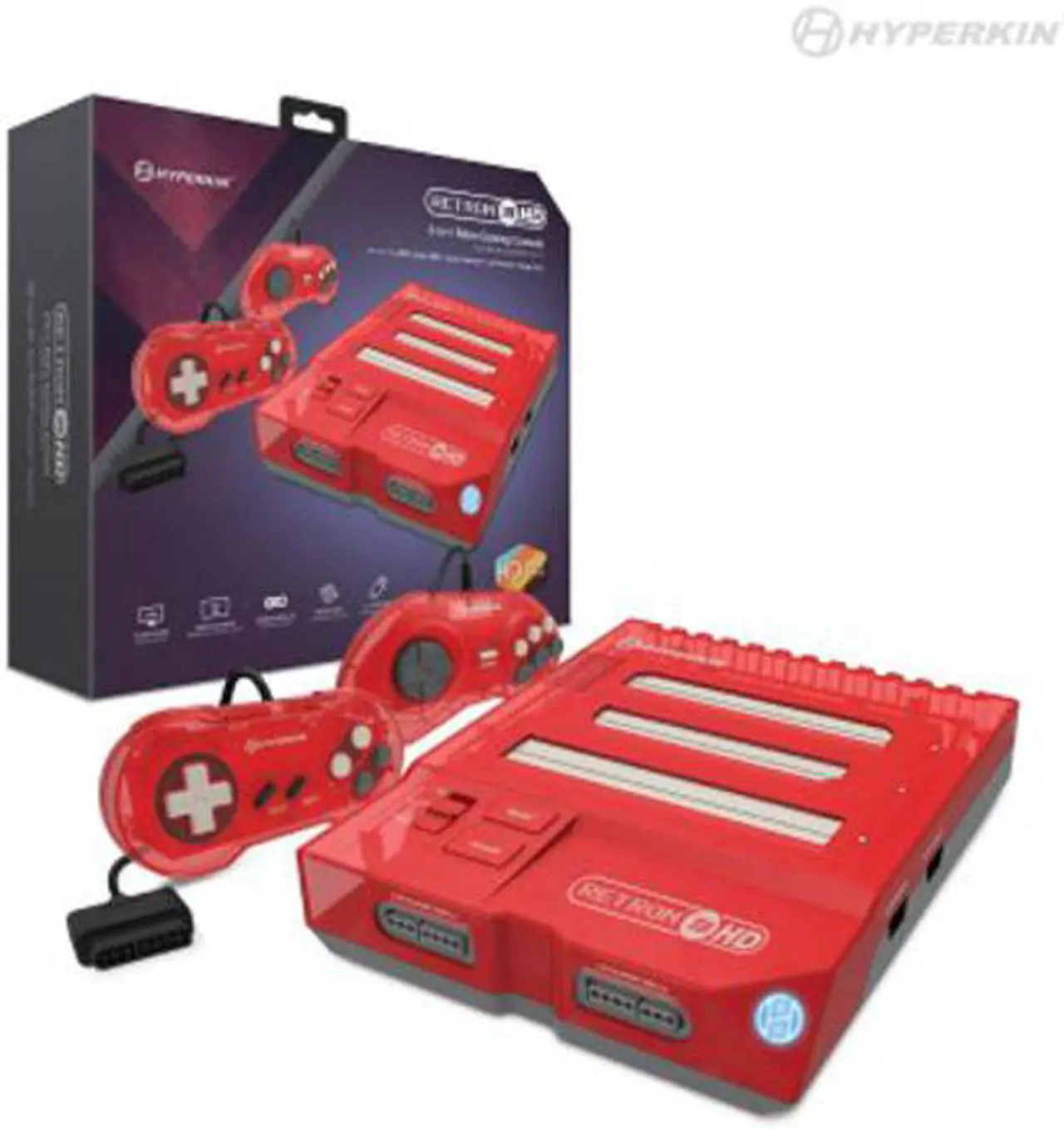 Main image of Hyperkin RetroN 3 HD 3-in-1 Retro Gaming Console for NES, Super Famicom, and Genesis/ Mega Drive (Jasper Red) - Super NE