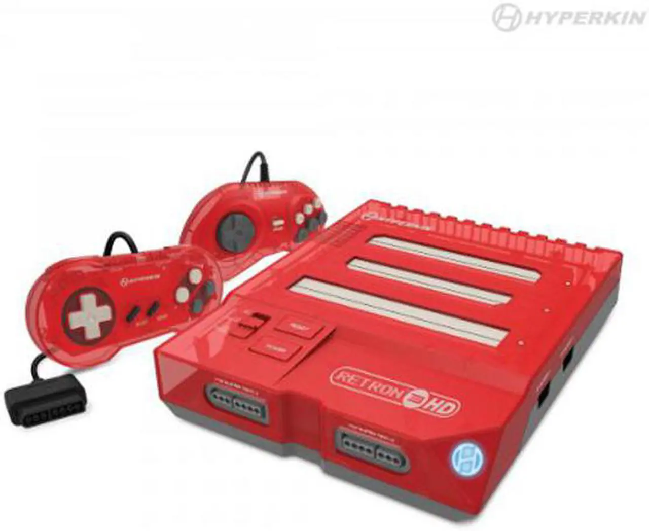 Alt view image 3 of 3 - Hyperkin RetroN 3 HD 3-in-1 Retro Gaming Console for NES, Super Famicom, and Genesis/ Mega Drive (Jasper Red) - Super NE