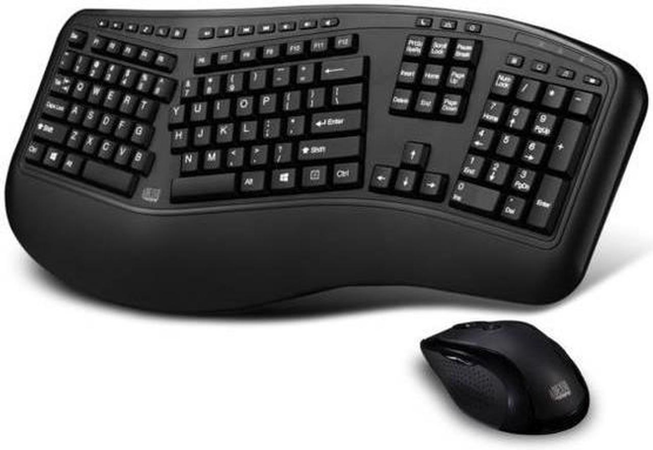 Main image of Adesso WKB-1500GB Tru-Form Media 1500 - Wireless Ergonomic Keyboard and Laser Mouse