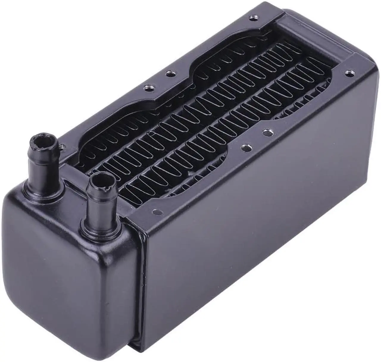 Alt view image 5 of 7 - Alphacool NexXxos XT45 Full Copper Radiator 80, 40mm x 2, Dual Fan, Black