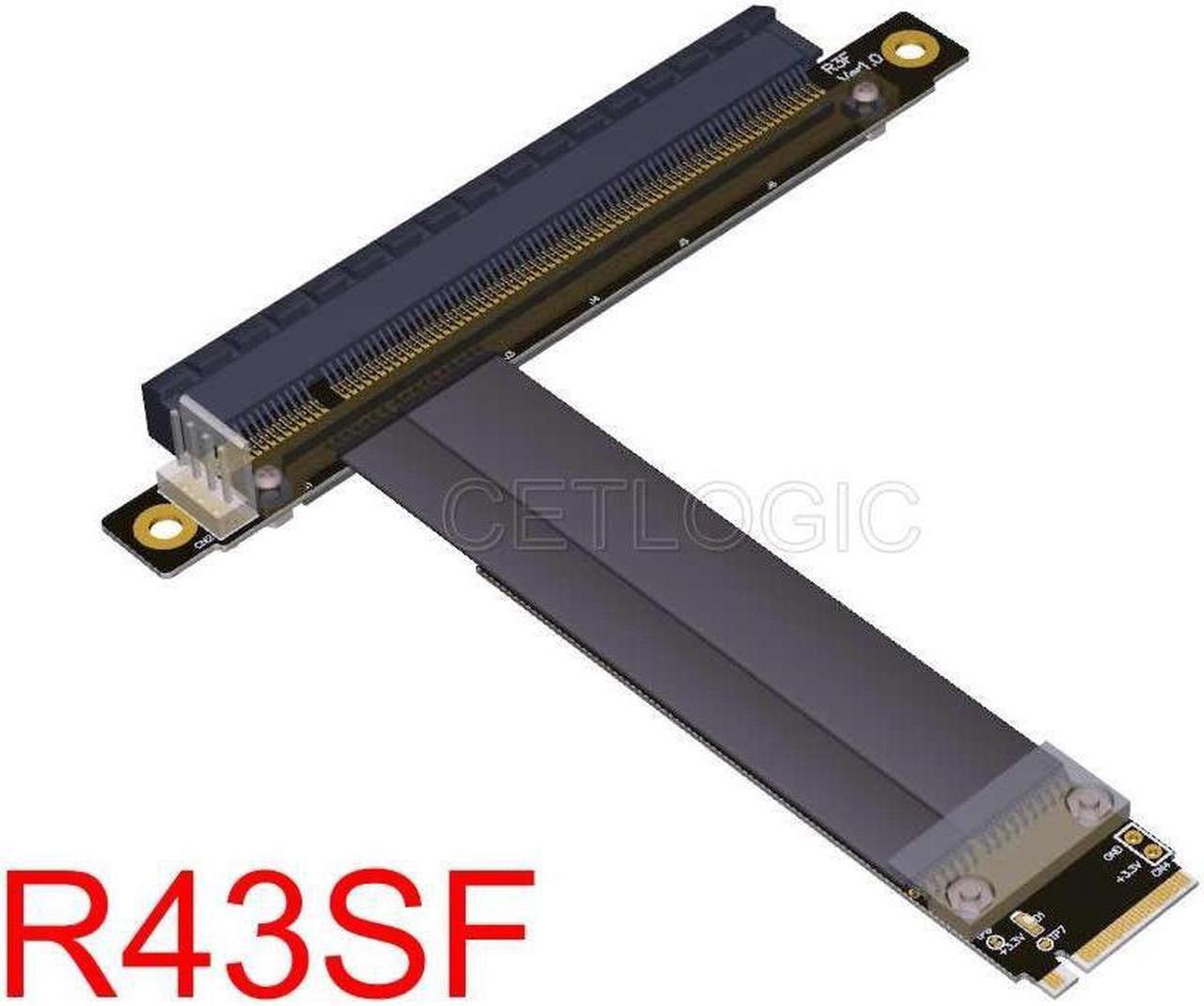 M.2 Key M to PCIe x16 Extender Cable Adapter, R43SF