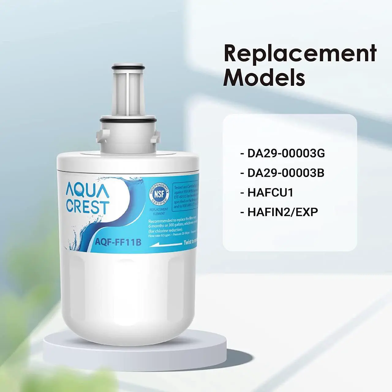 Alt view image 3 of 7 - AQUACREST DA29-00003G Replacement for Samsung DA29-00003G, DA29-00003B Aqua-Pure Plus Water Filter