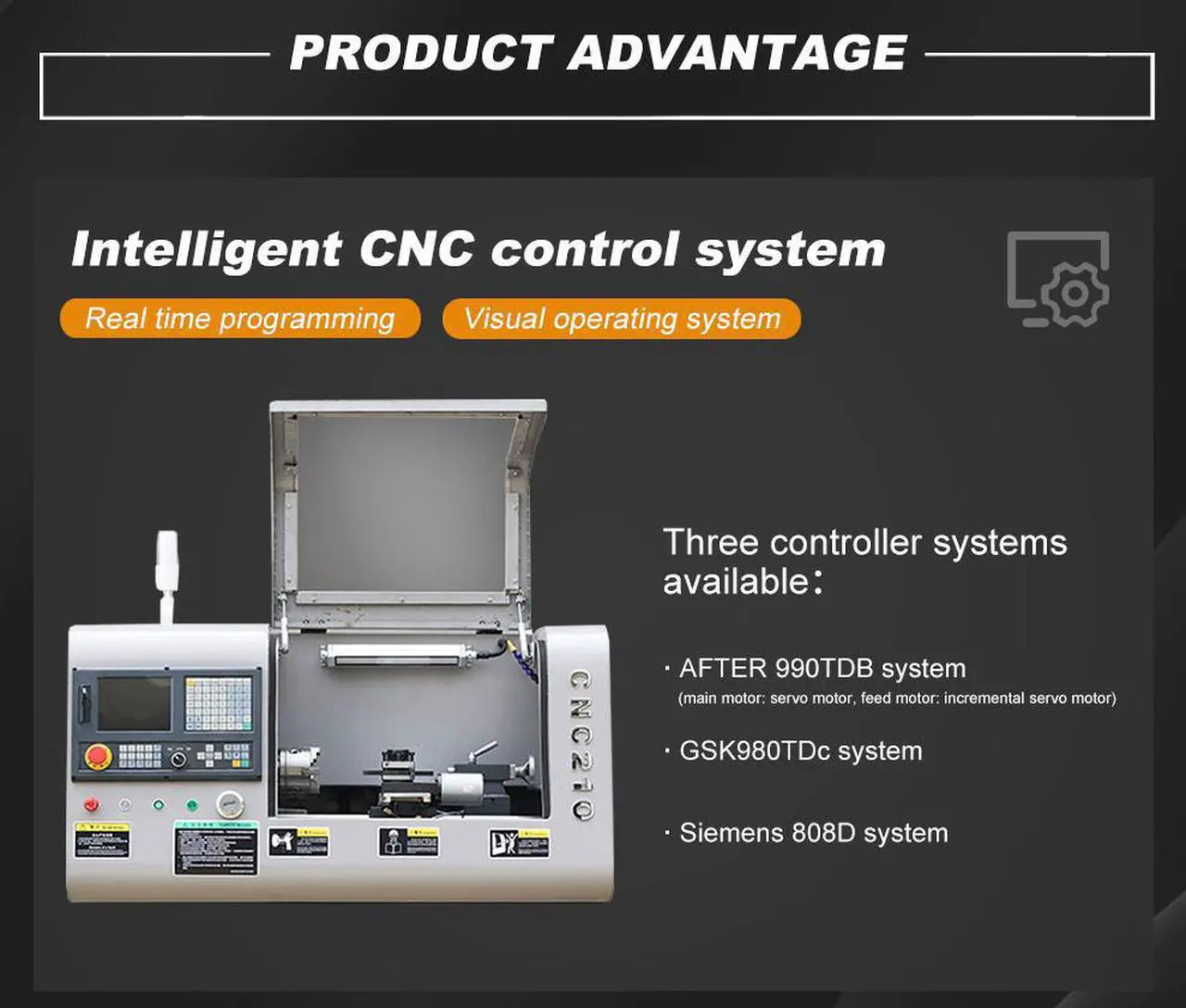 Alt view image 5 of 7 - CNC 210 Without Stand Mini CNC Lathe Machine Automatic Tool Feeding High speed Hardware Machine System AFTER 990TDB with Nice Price