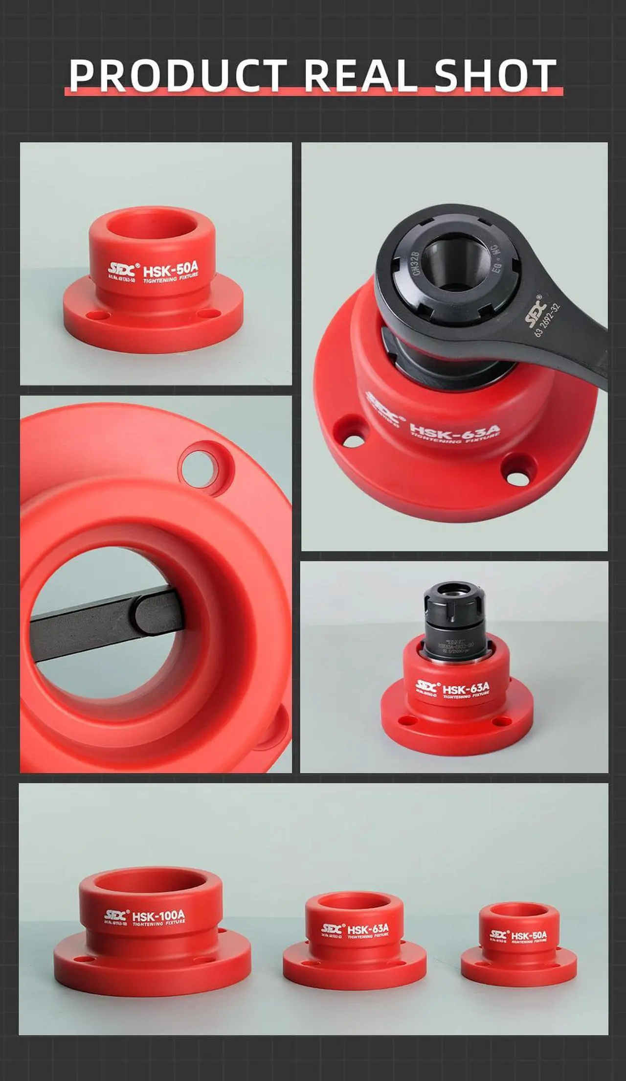 Alt view image 6 of 7 - SFX HSK-100A HSK Tightening Fixture Machine Tool Tool Holder High Polymer Material Applicable to HSK A/C