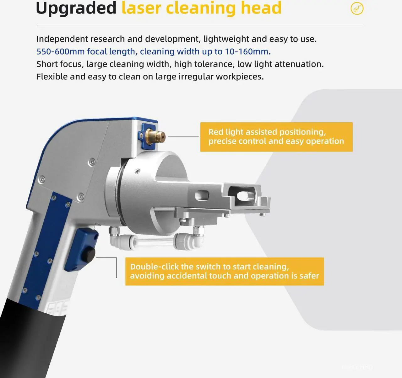 Alt view image 2 of 7 - 1500W Laser Cleaning Machine Max Laser Source Rust paint oil removal Handheld Laser Cleaning Machine for Metal Parts