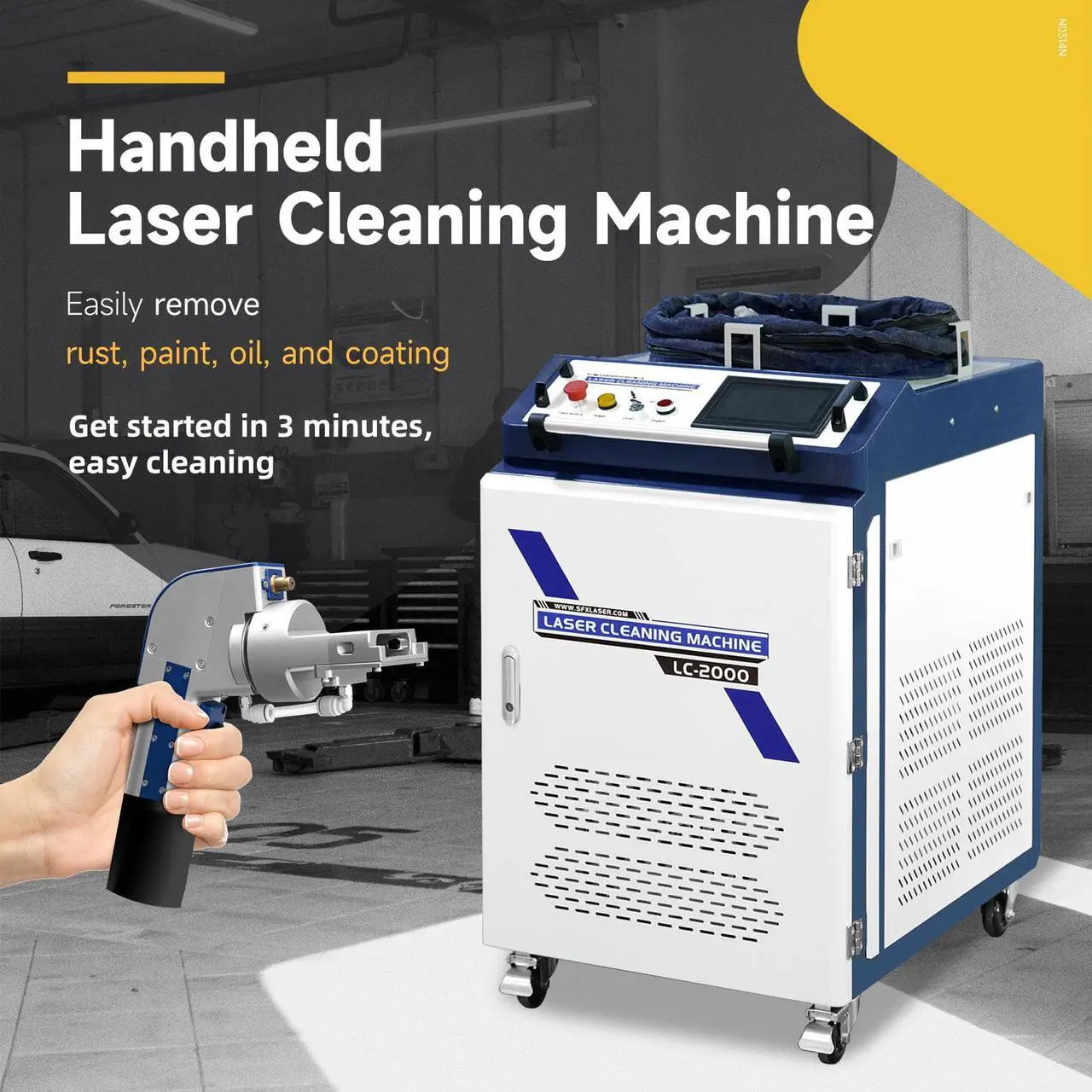 Main image of 1500W Laser Cleaning Machine Max Laser Source Rust paint oil removal Handheld Laser Cleaning Machine for Metal Parts