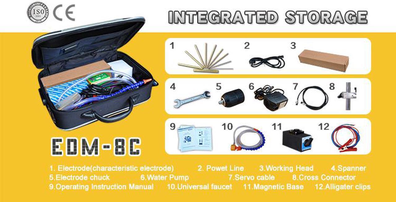 Alt view image 5 of 7 - SFX Brand EDM-8C Portable EDM Machine Fast Speed M2-M20 Broken Tap Removal, Stud Remover, Small Mini Spark Erosion Bolt Extractor Machine Remove Broken Tap, Drill, Bolt, Screw Tap Burner Machine