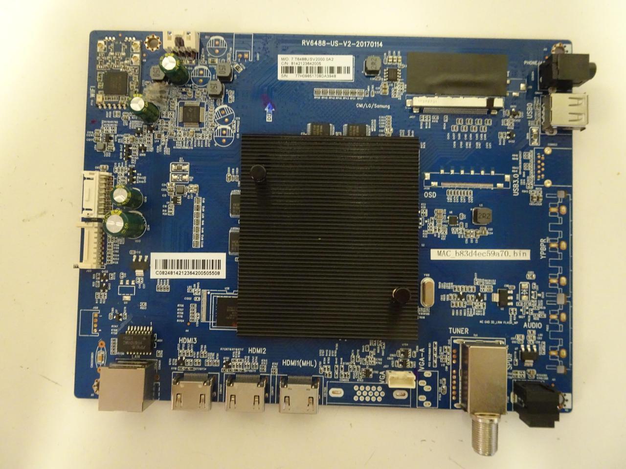 Main image of Polaroid 43GSR4100KL Main Board (RV6488-US-VS-20170114) 77H0985
