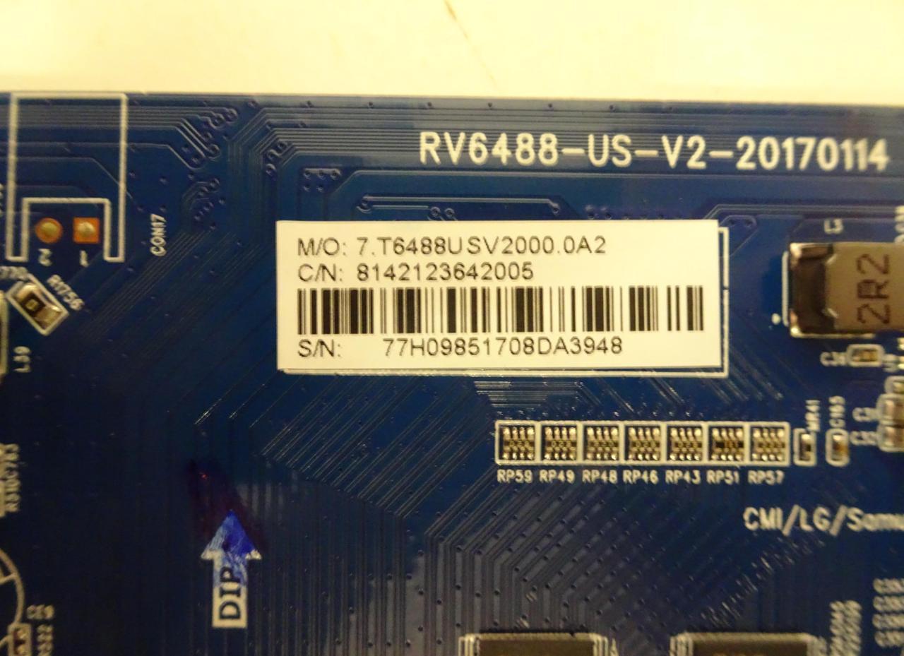 Alt view image 2 of 2 - Polaroid 43GSR4100KL Main Board (RV6488-US-VS-20170114) 77H0985