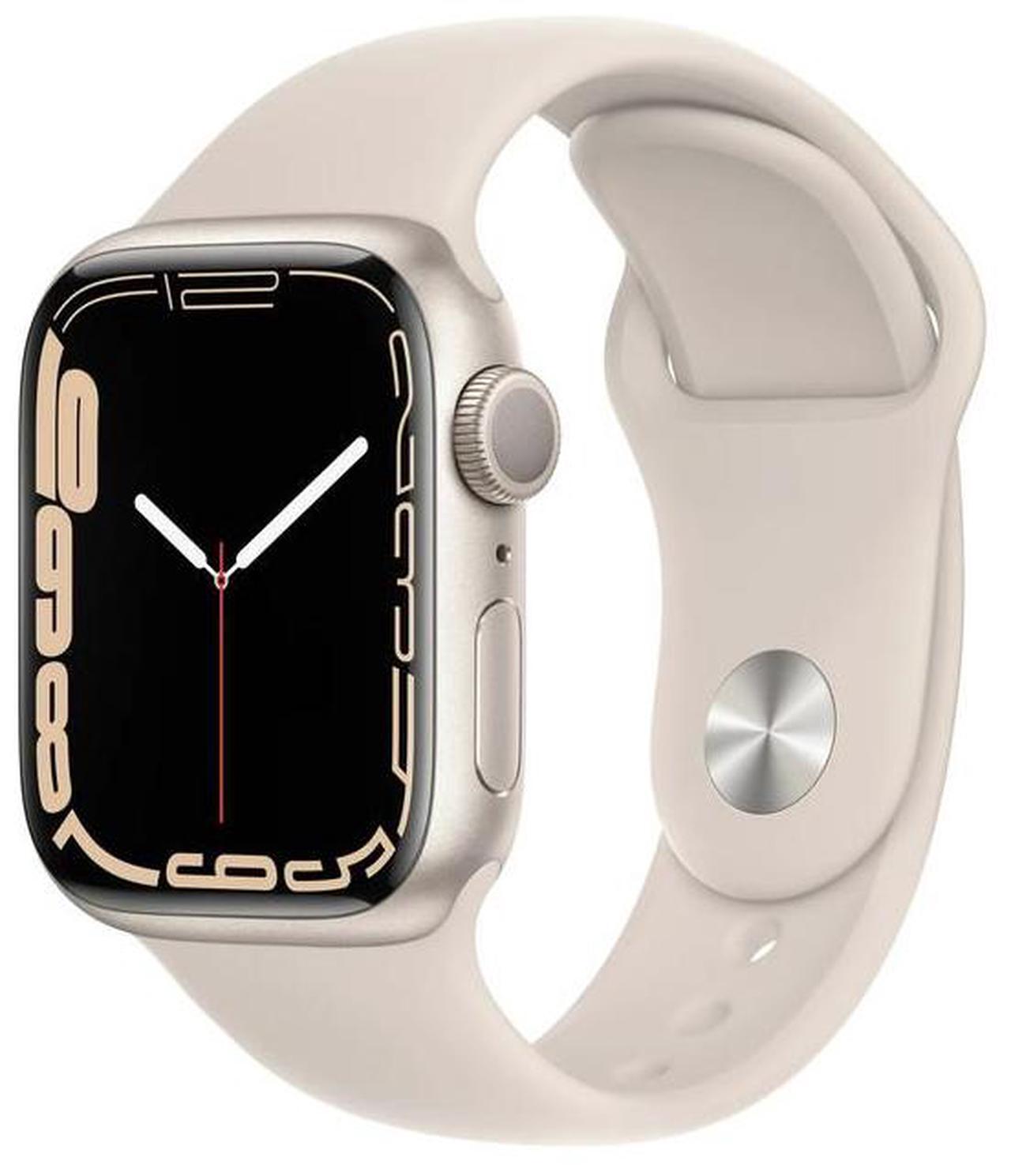 Main image of Apple Apple Watch Series 7 45 mm Fully Unlocked - Starlight GPS + Cellular (Grade A)