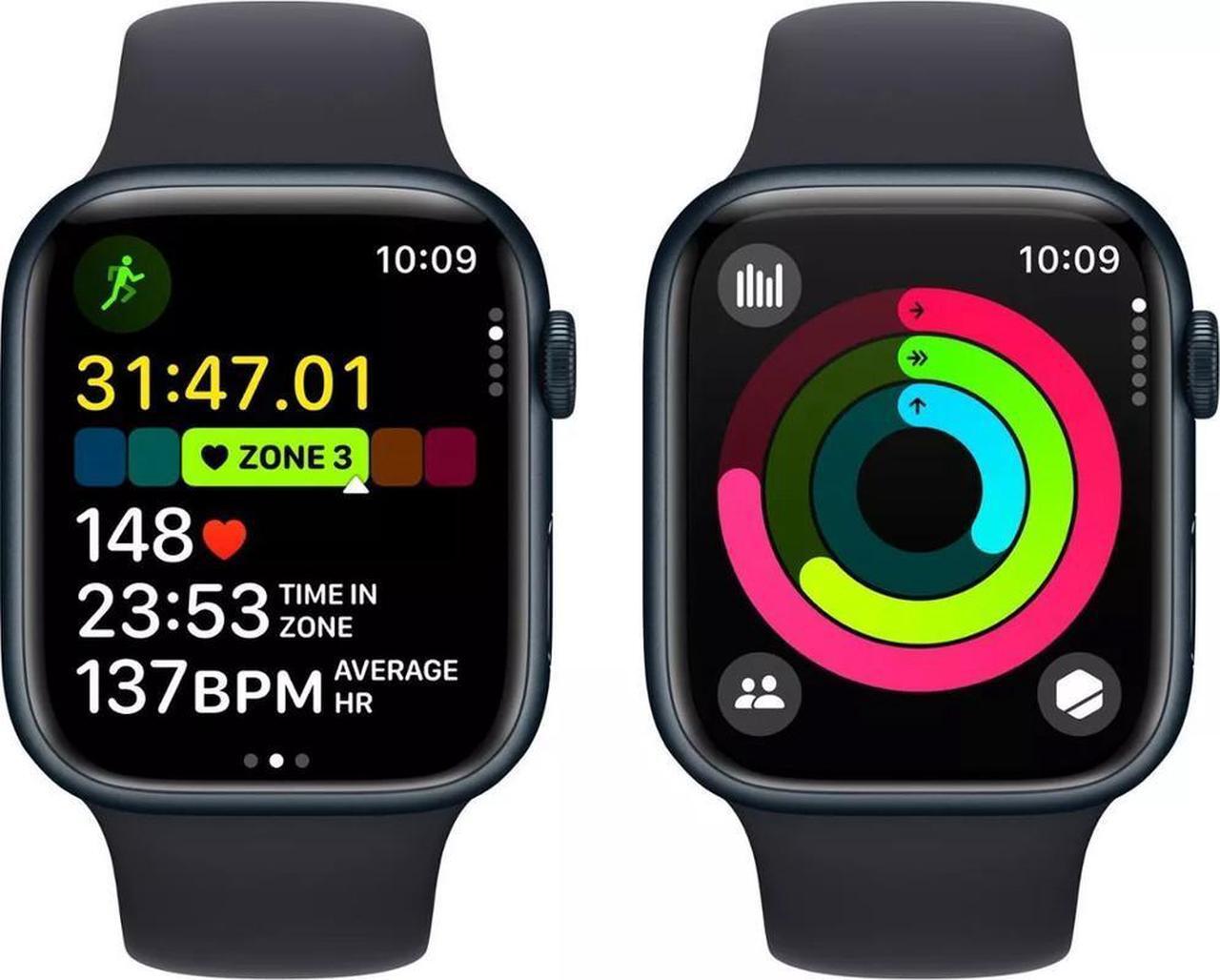 Alt view image 5 of 5 - Apple Apple Watch Series 9 45 mm Fully Unlocked - Midnight GPS + Cellular (Grade A)