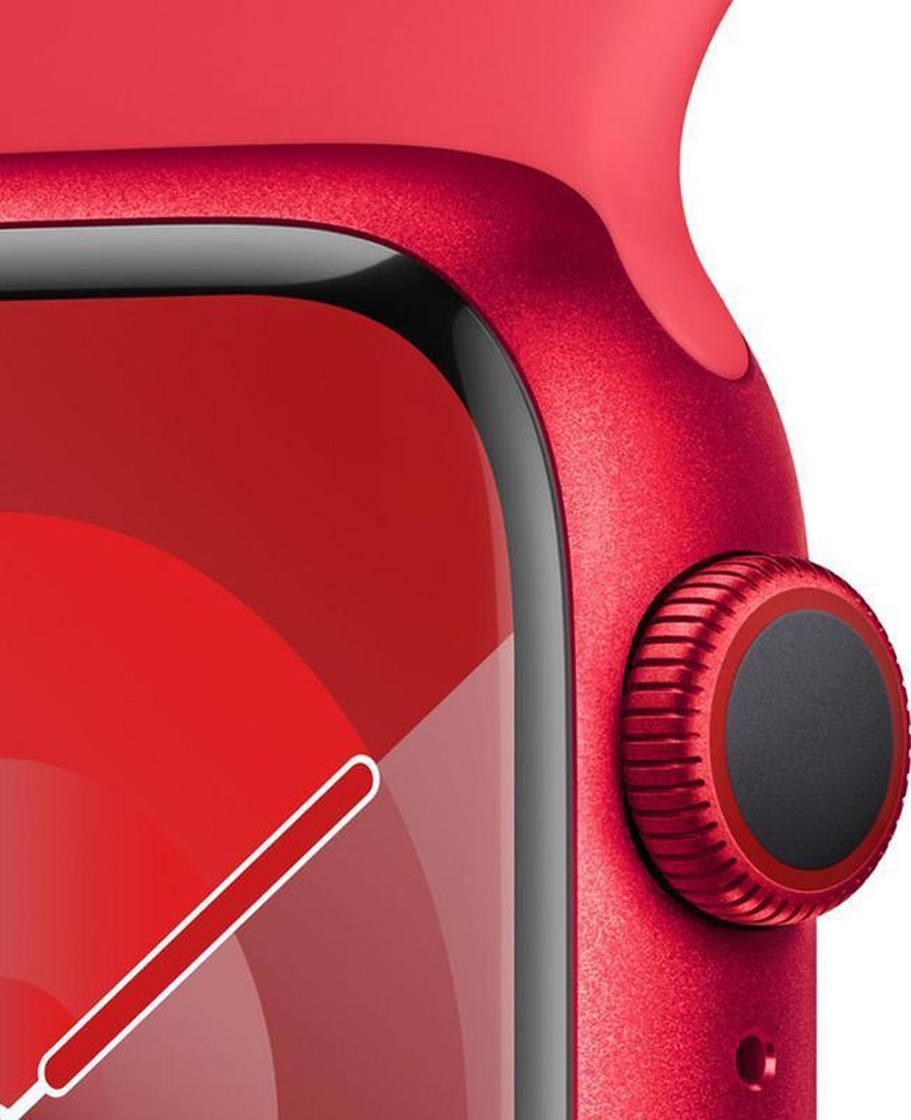 Alt view image 3 of 5 - Apple Apple Watch Series 9 45 mm Fully Unlocked - Red GPS Only (Grade A)