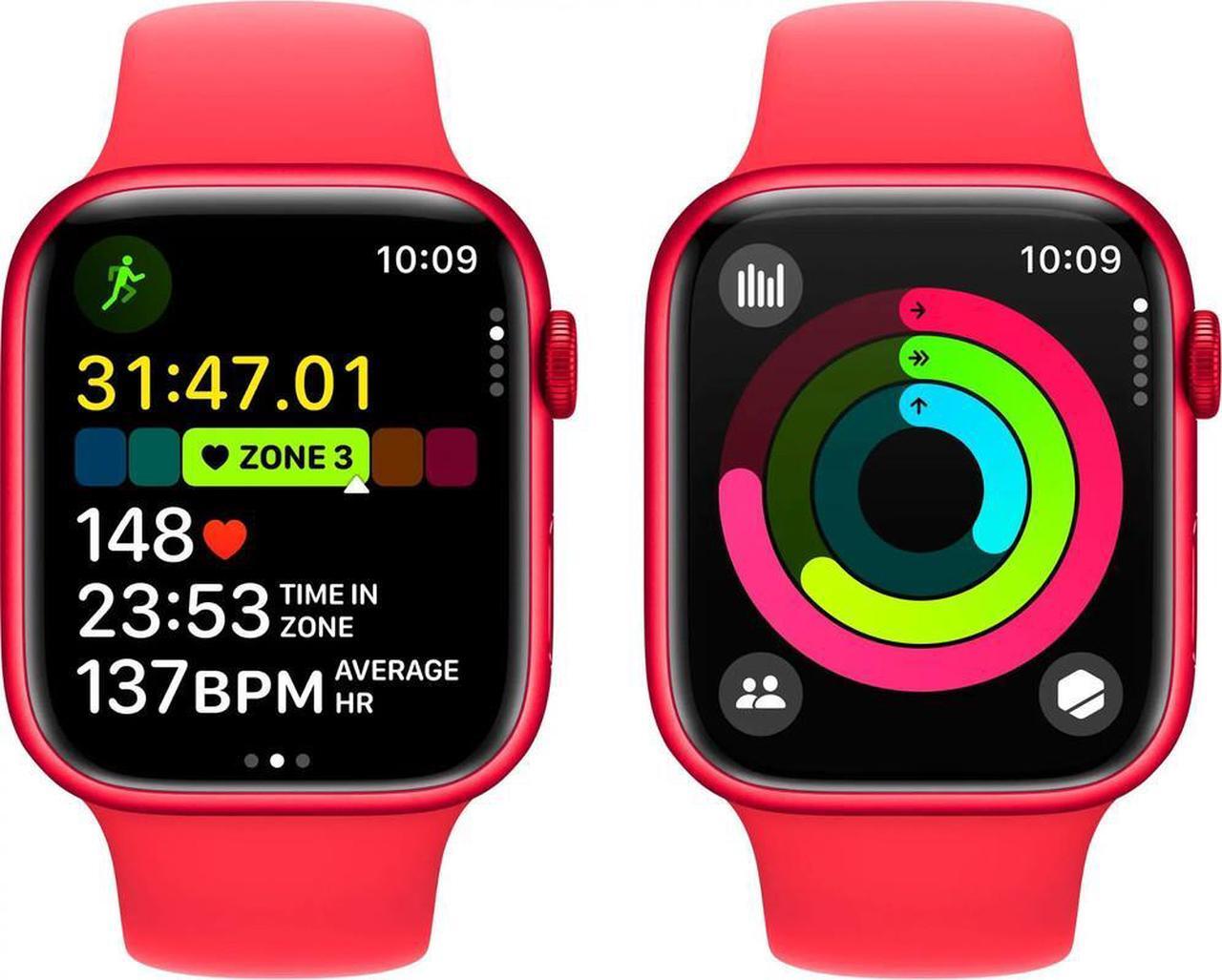 Alt view image 5 of 5 - Apple Apple Watch Series 9 45 mm Fully Unlocked - Red GPS Only (Grade A)