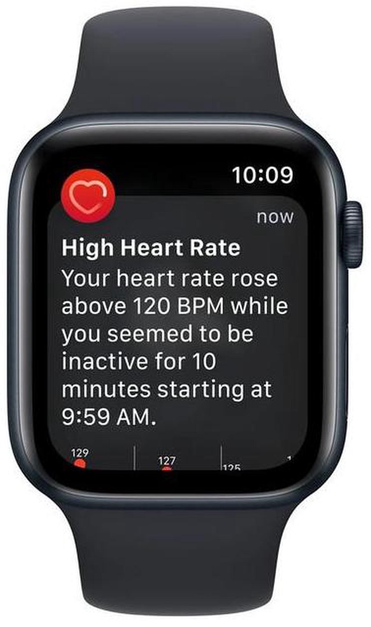 Alt view image 2 of 5 - Apple Apple Watch Series SE 2 44 mm Fully Unlocked - Midnight GPS Only (Grade A)