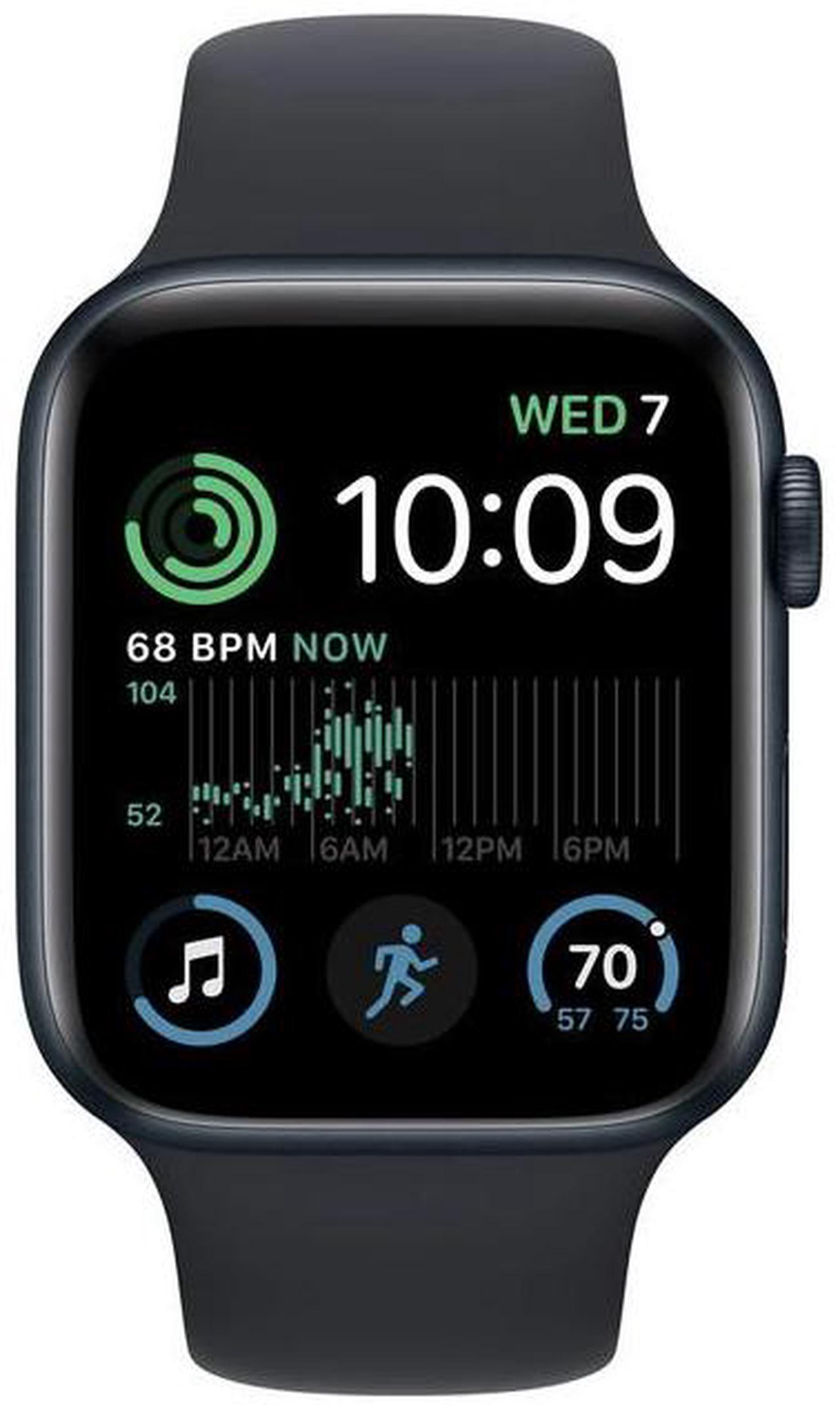 Alt view image 3 of 5 - Apple Apple Watch Series SE 2 44 mm Fully Unlocked - Midnight GPS Only (Grade A)