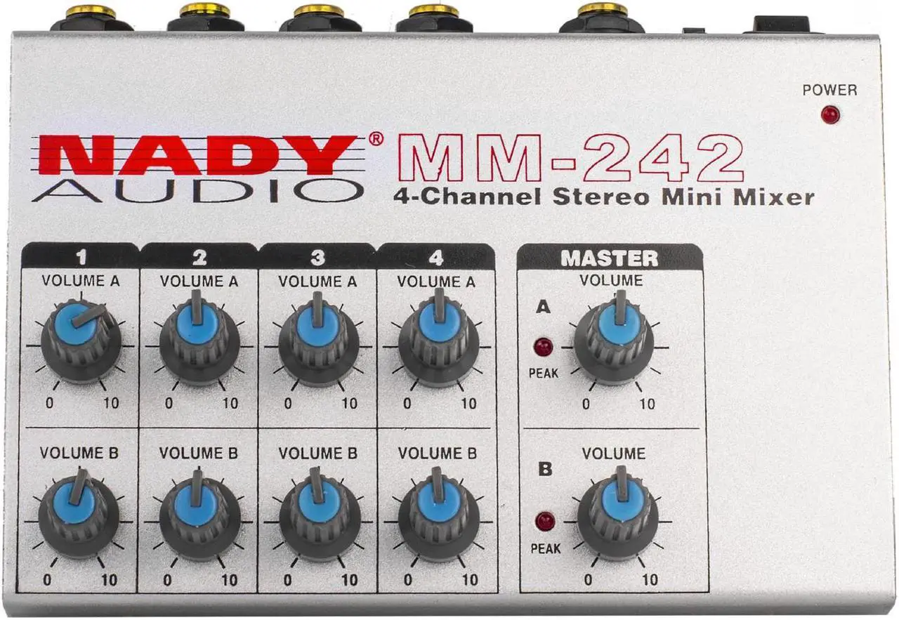 Alt view image 2 of 16 - Nady MM-242 4-Channel Mini Mixer