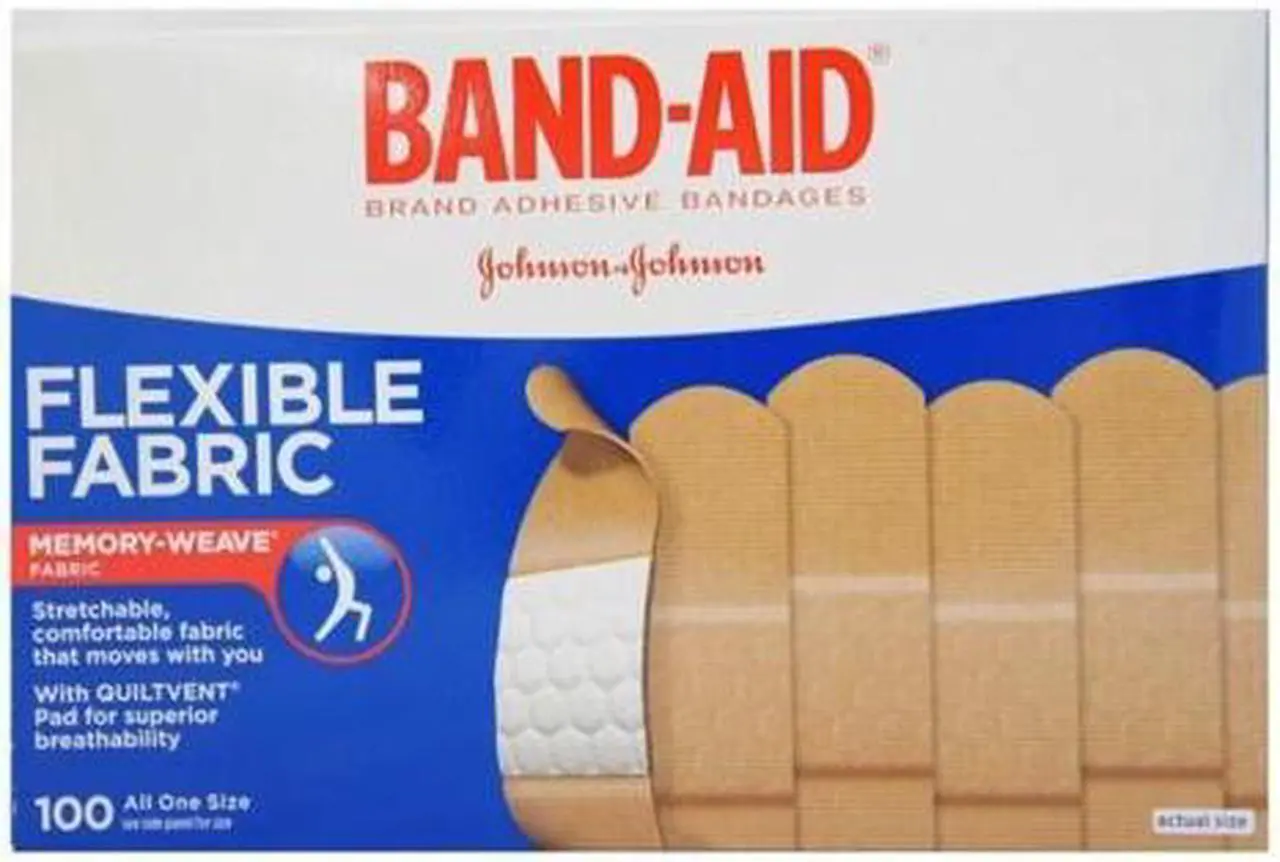 Alt view image 15 of 20 - BAND-AID Flexible Fabric Adhesive Bandages 1" x 3" 100/Box 4444