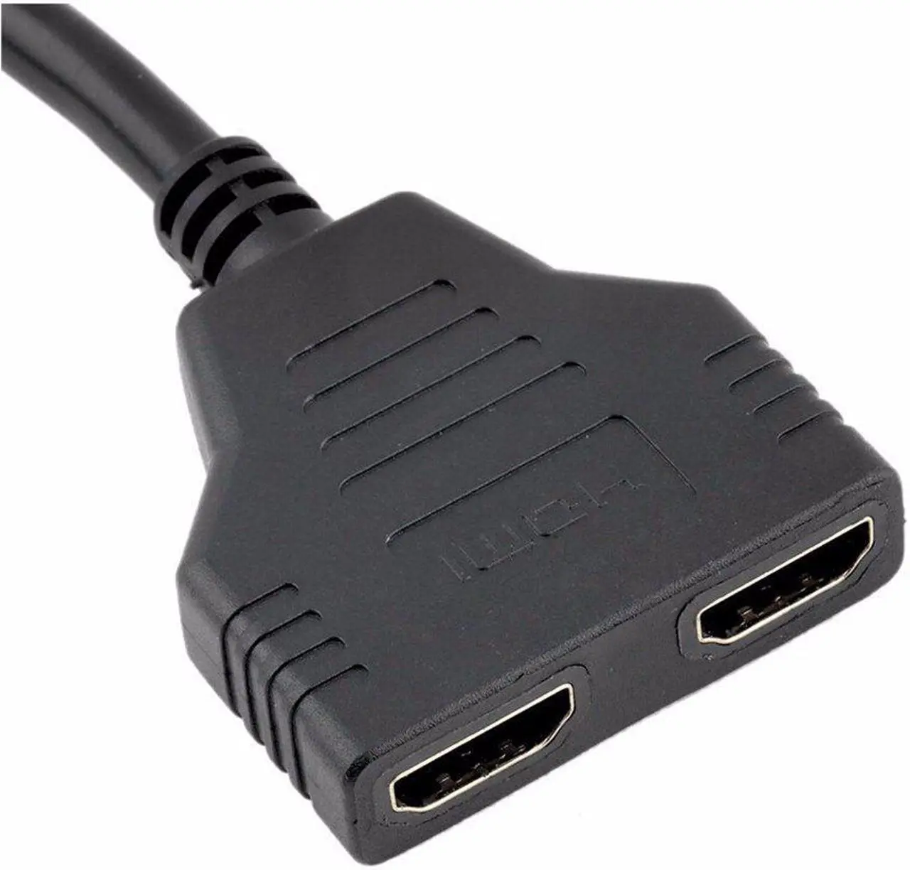 Alt view image 4 of 6 - HDMI Male to Dual HDMI Female 1 to 2 Way HDMI Splitter Adapter Cable For HDTV, Support Two TVs at the Same Time, Signal One in, Two out