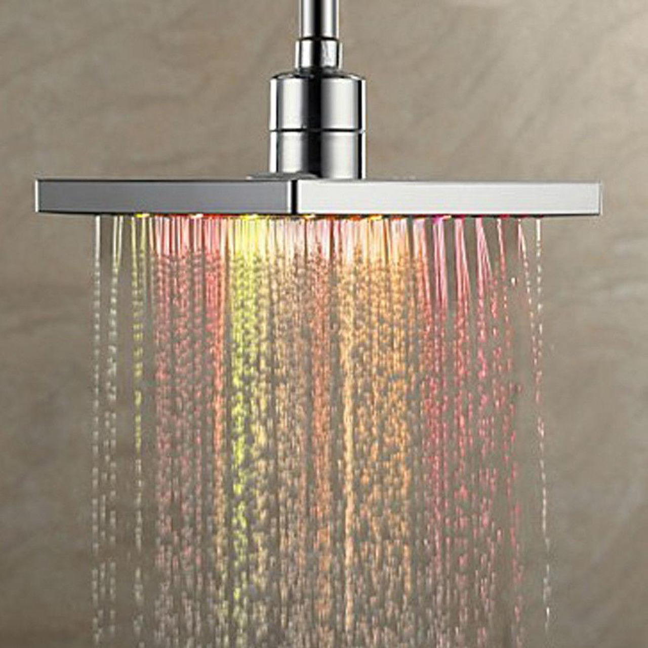 Colorful Head Home Bathroom 7 Colors Changing LED Shower Faucet Water ...