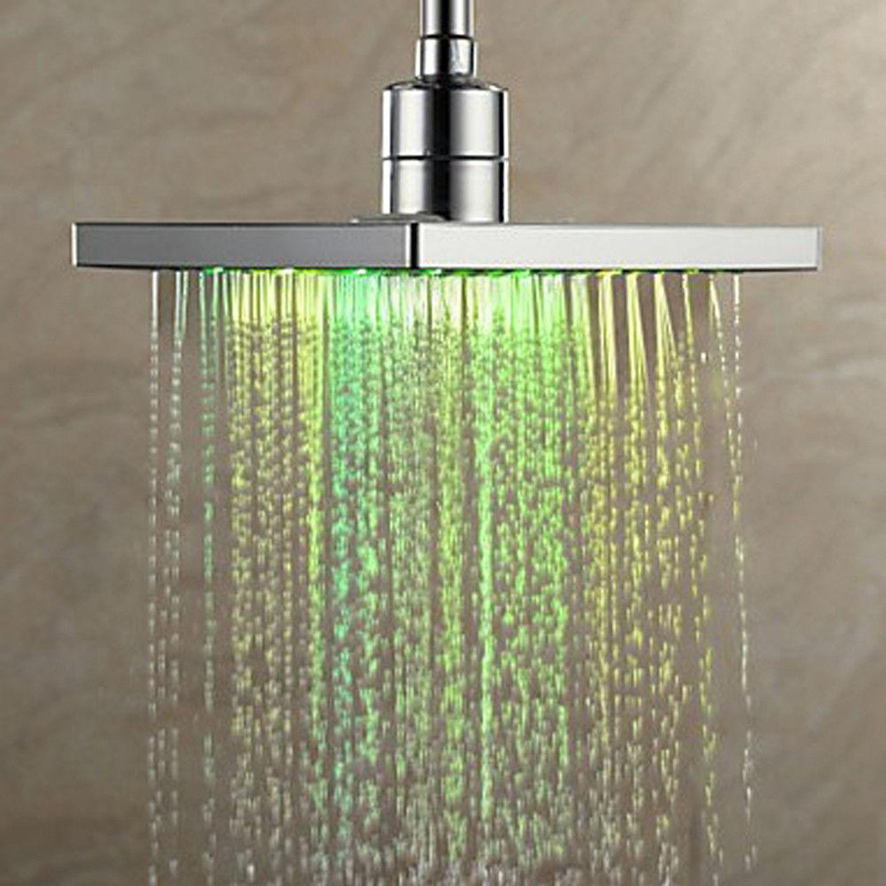 Colorful Head Home Bathroom 7 Colors Changing LED Shower Faucet Water ...