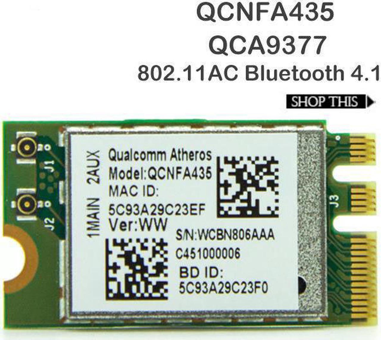 Wireless Adapter Card for Qualcomm Atheros QCA9377 QCNFA435 802.11AC 2.4G/5G NGFF WIFI CARD Bluetooth 4.1