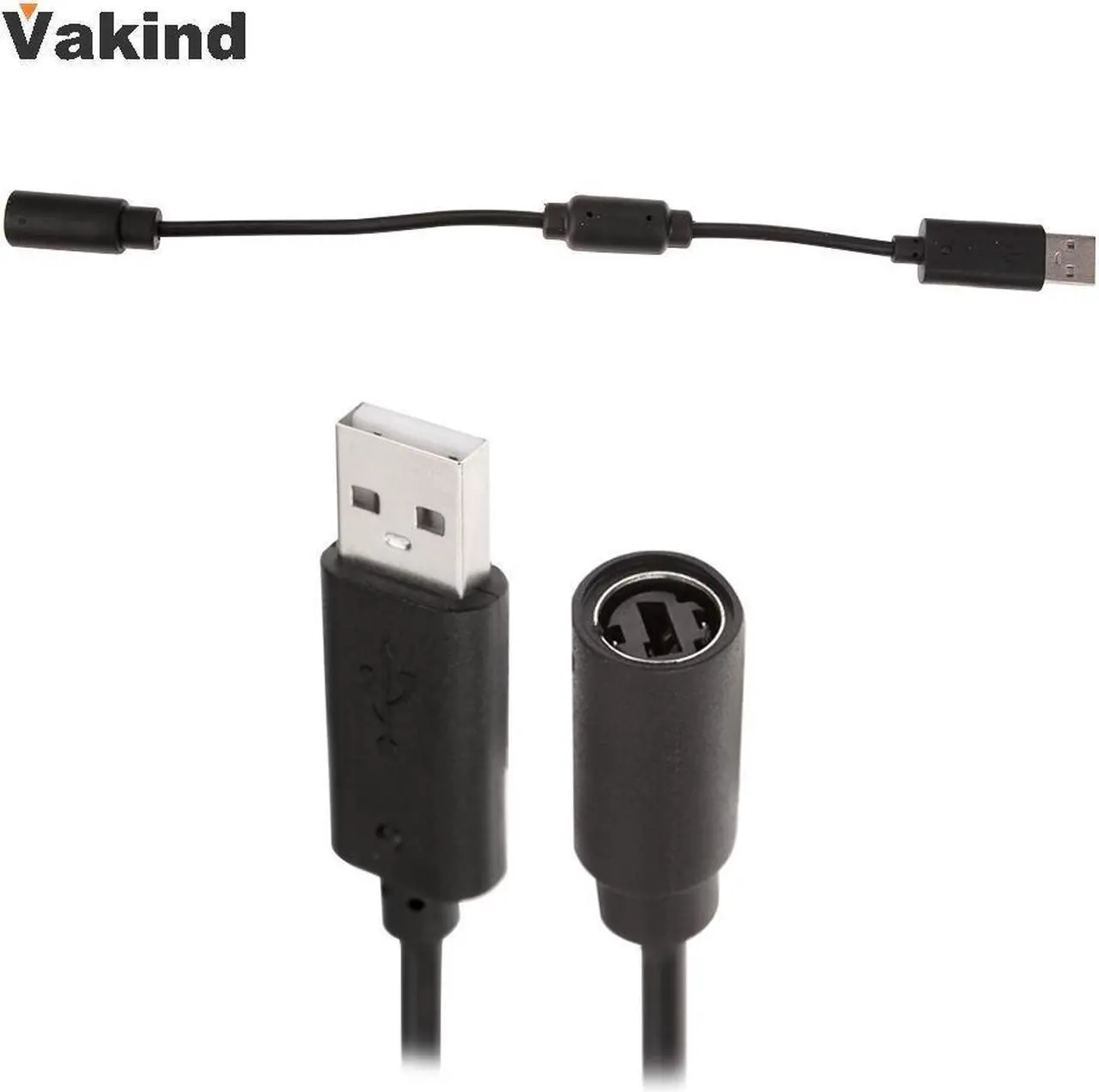 Main image of 2 PCS Portable New Wired Controller USB Breakaway Adapter Cable Dual Connections Cable For Xbox 360