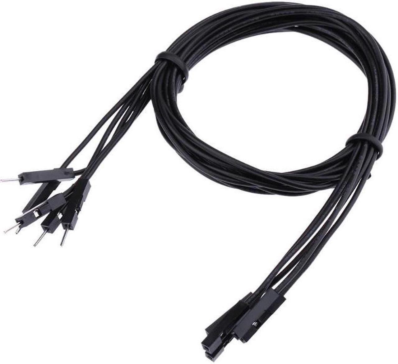 5pcs 3D Printer Cables 70cm 1 Pin Dupont Cable Male to Female Terminal Line 3D Printers Part Accessories Black Color