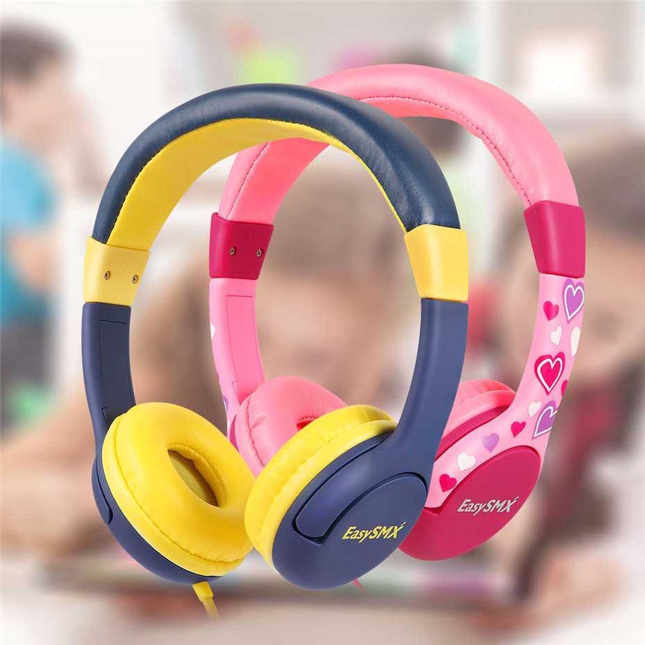 Headphones EasySMX KM-666 Headset Headphones with 80-85dB Child Safe Volume Headset for Xiaomi iPhone iPad Smartphone