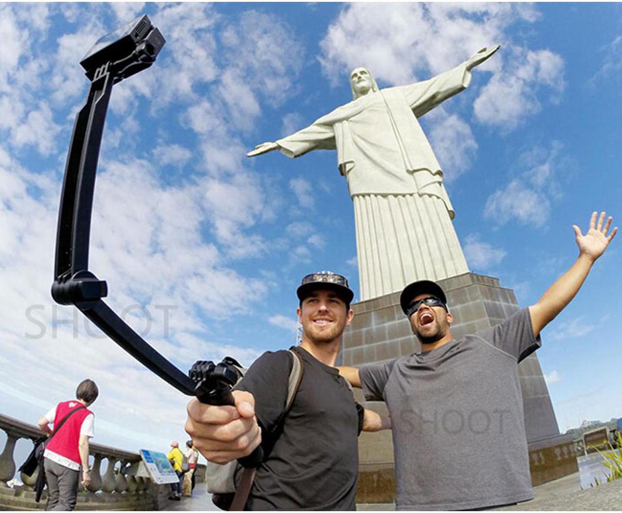 Alt view image 7 of 7 - SUNMENCO Waterproof Selfie Stick Foldable Multi-functional Telescopic Pole 3 Way Grip Monopod Extendable Arm Tripod Stand Mount with Tripod Inside for Gopro Action Camera Cellphone