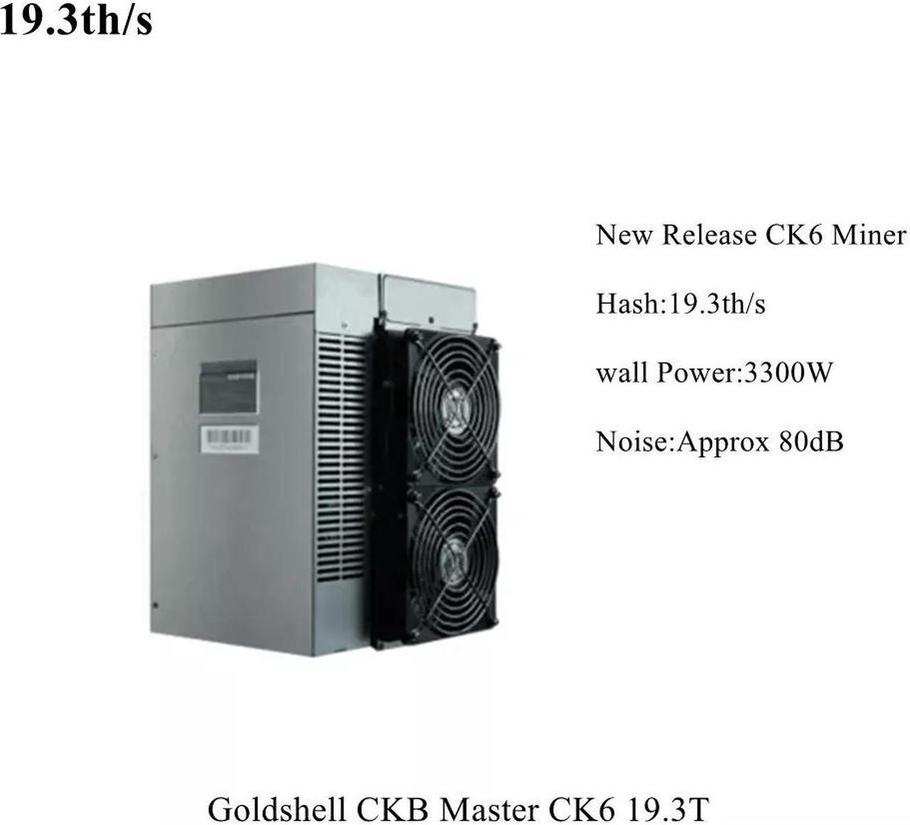 Goldshell CK6 Nervos Network Super Computing Server New Upgrade, To the Next Level 19.3H/s±5% | 3300W±5% | 0.17W/M