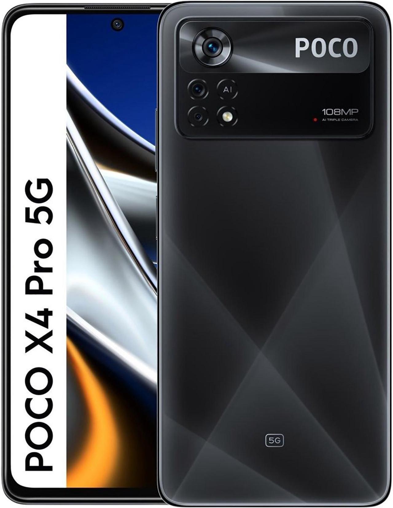 Main image of Xiaomi Poco X4 Pro Dual-SIM 128GB ROM + 6GB RAM (GSM only | No CDMA) Factory Unlocked 5G Smartphone (Laser Black) - International Version