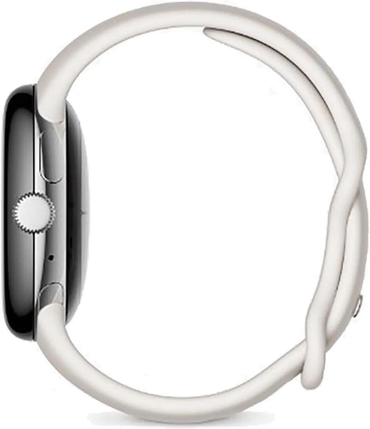 Alt view image 4 of 4 - Google Pixel Watch WIFI + Bluetooth 32GB ROM + 2GB RAM Smartwatch - Polished Silver case/Chalk Active band