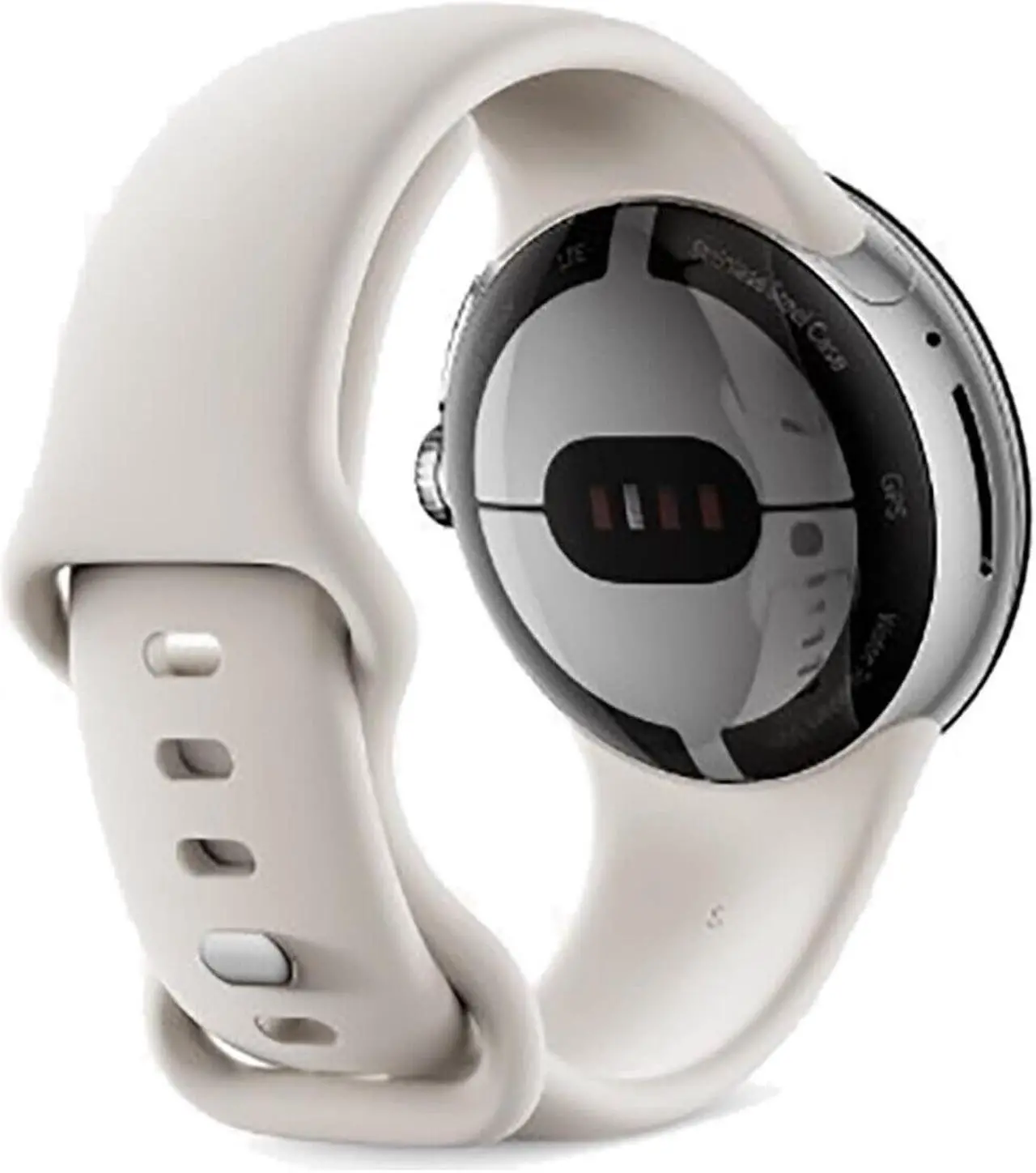 Alt view image 3 of 4 - Google Pixel Watch WIFI + Bluetooth 32GB ROM + 2GB RAM Smartwatch - Polished Silver case/Chalk Active band