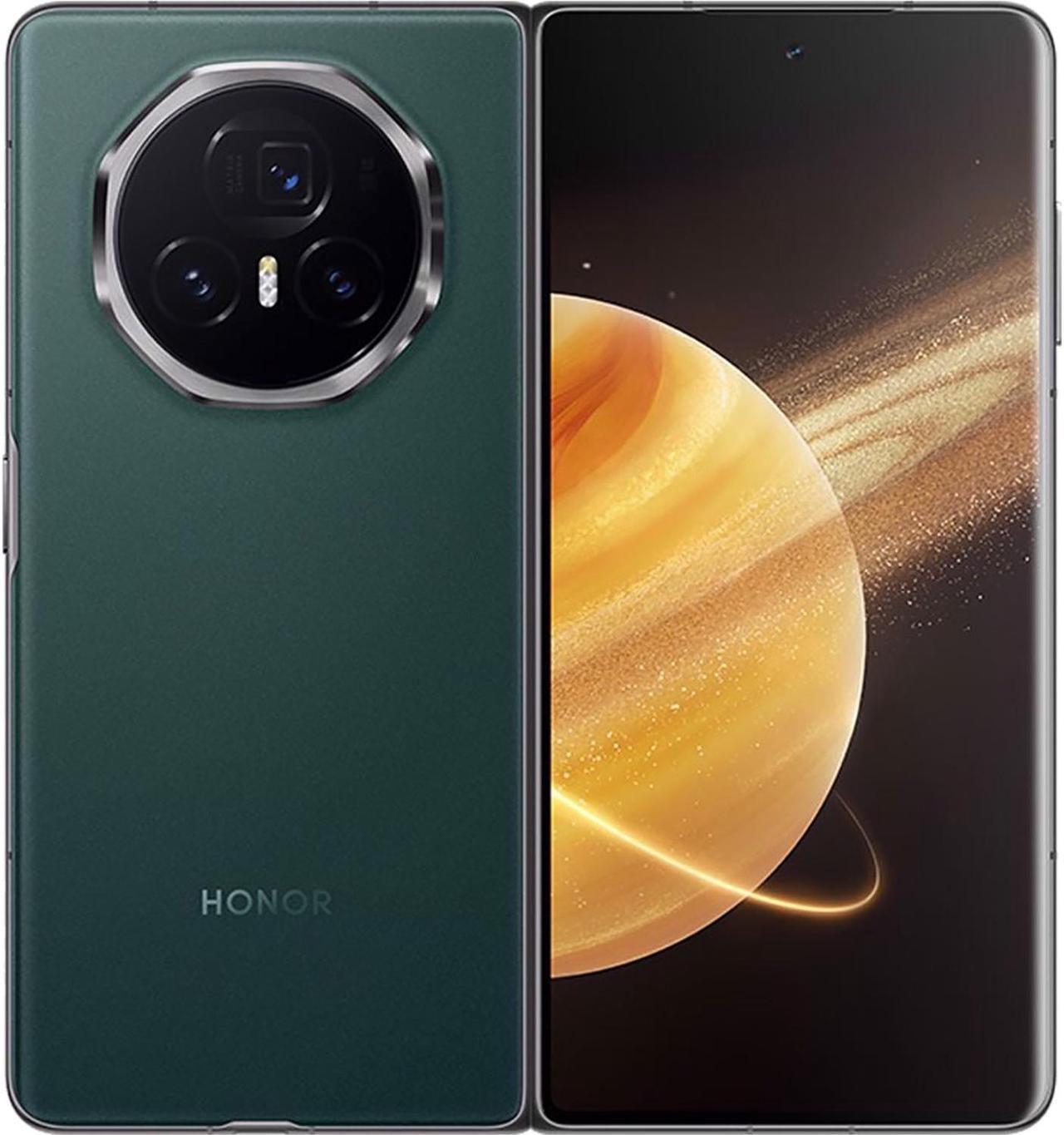 Honor Magic V3 Dual-SIM 512GB ROM + 12GB RAM (GSM | CDMA) Factory Unlocked 5G SmartPhone (Green) - International Version