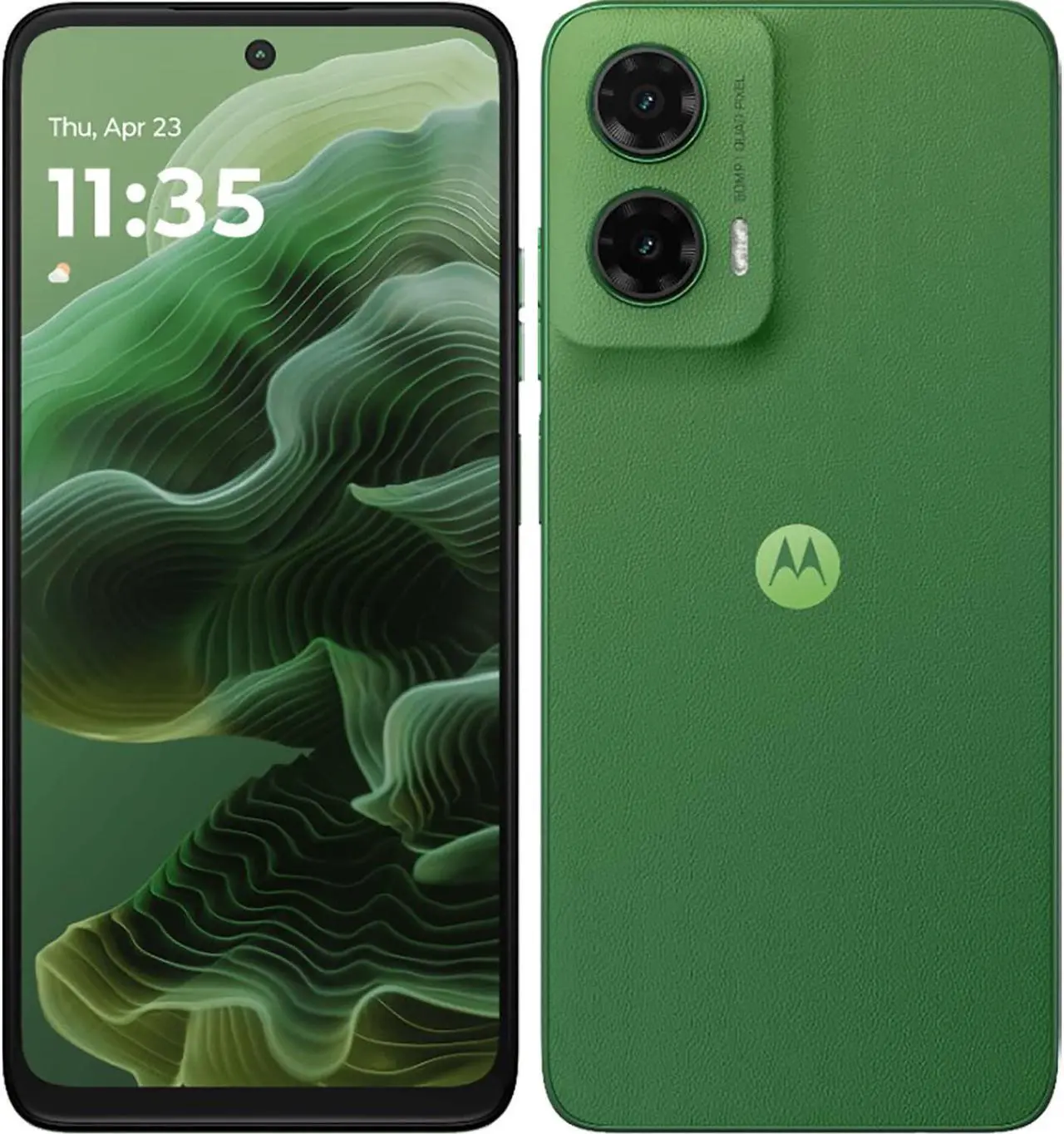 Motorola Moto G35 Dual-SIM 128GB ROM + 4GB RAM (GSM Only | No CDMA) Factory Unlocked 5G Smartphone (Leaf Green) - International Version