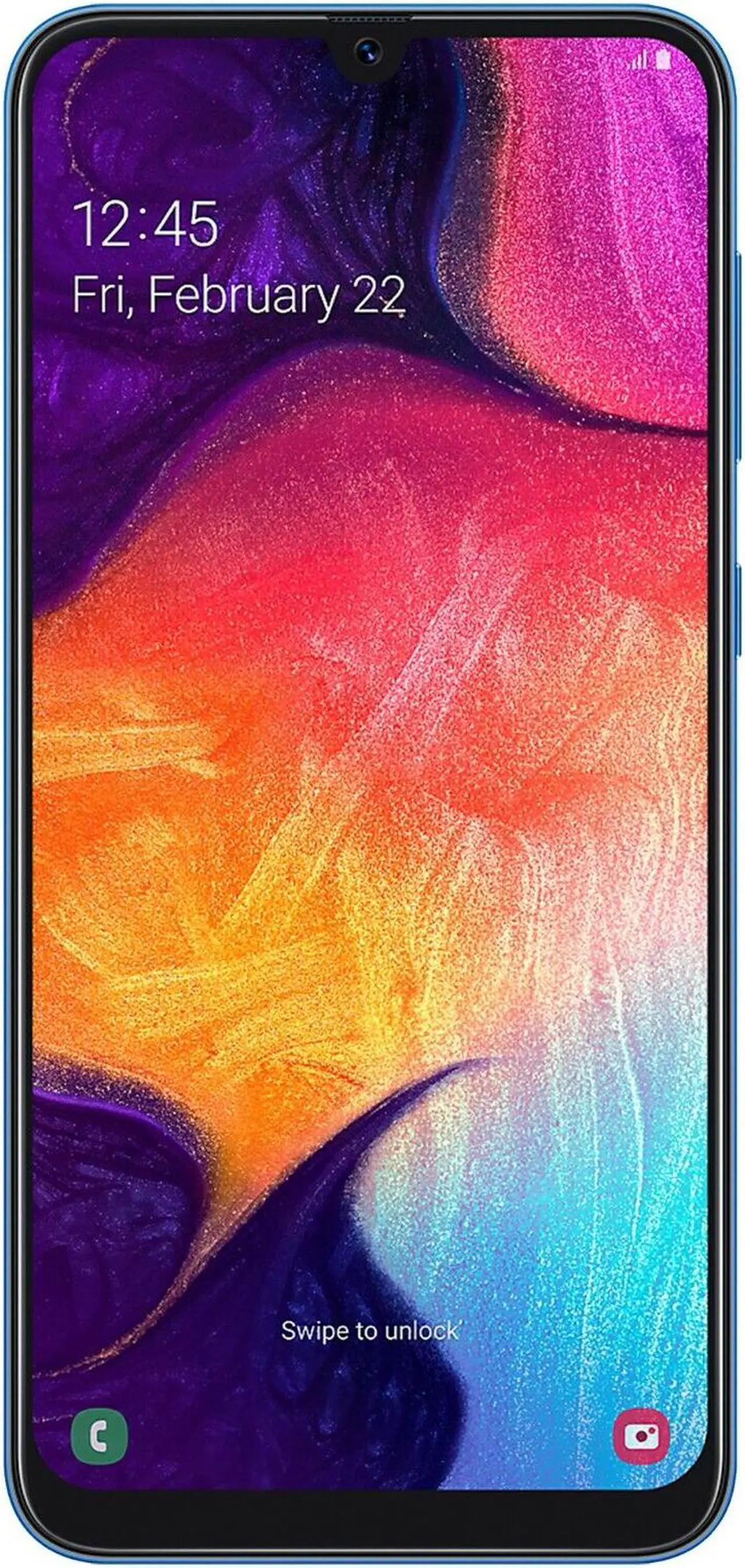 Alt view image 2 of 3 - Samsung Galaxy A50 Dual-SIM 128GB SM-A505F (6.4-Inch, GSM Only, No CDMA) Factory Unlocked 4G/LTE Smartphone - Blue