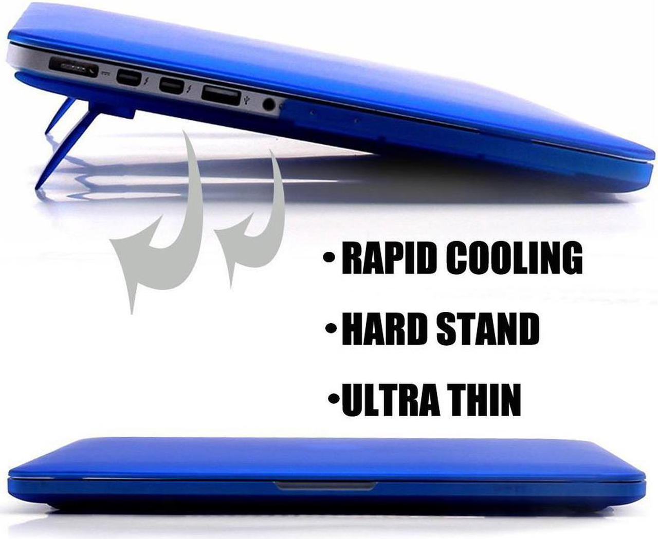 Alt view image 3 of 7 - MacBook Pro 13 Retina Case,Werleo Macbook Retina 13" Blue Soft-Skin Rubberized Hard Case with Foldable Stand & Keyboard Cover for Macbook Pro 13.3" Retina Display A1502/A1425 Shell Cover NO CD-ROM