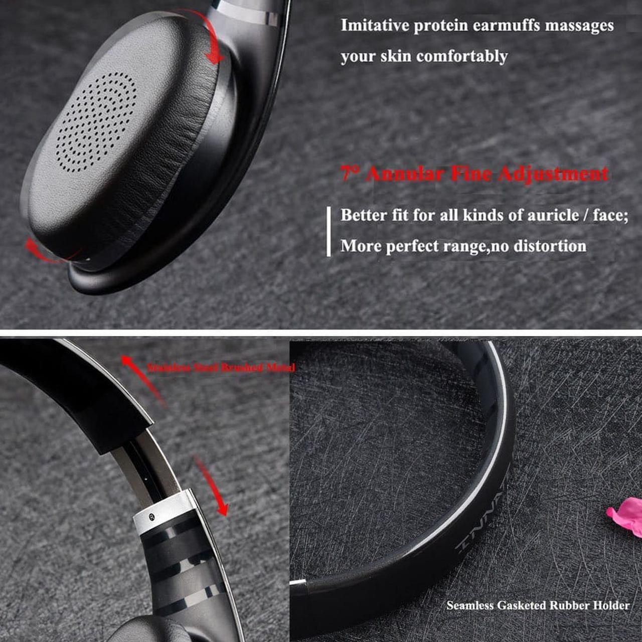 Alt view image 3 of 7 - Over Ear Headphones,Wireless HIFI Stereo Bluetooth 4.1 Headphone Running Sports Gaming Earphones Portable Noise Isolation Bass Headsets with Microphone TF Card Slot FM Radio for iPhone iPad Android PC