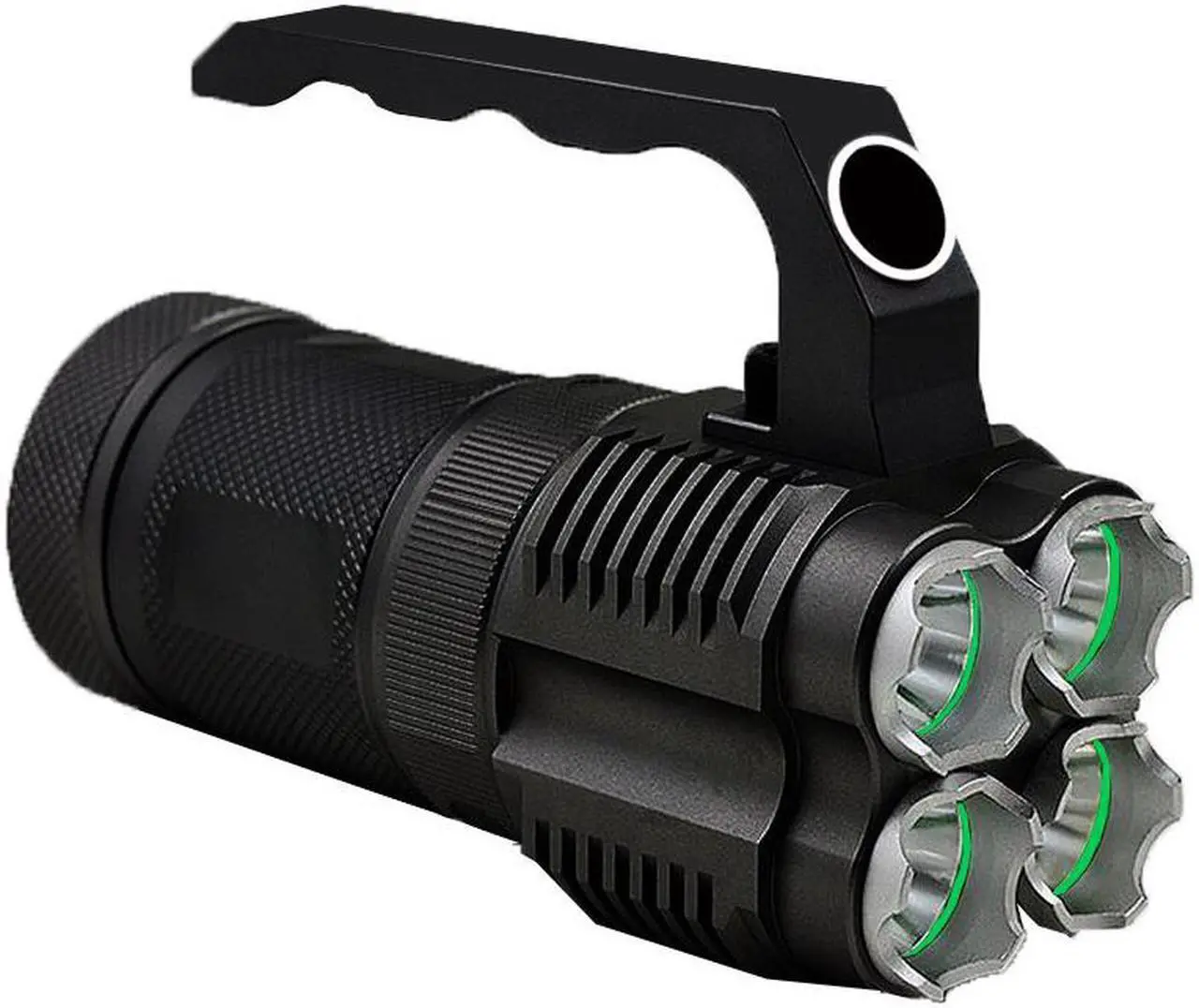 Alt view image 4 of 7 - 3000 Lumens High Power Tactical Handheld Flashlight Torch Rechargeable Bright Spotlight Waterproof CREE XML-T2 LED Searchlight Floodlight Light For Outdoor Camping Lantern Hiking Hunting Black