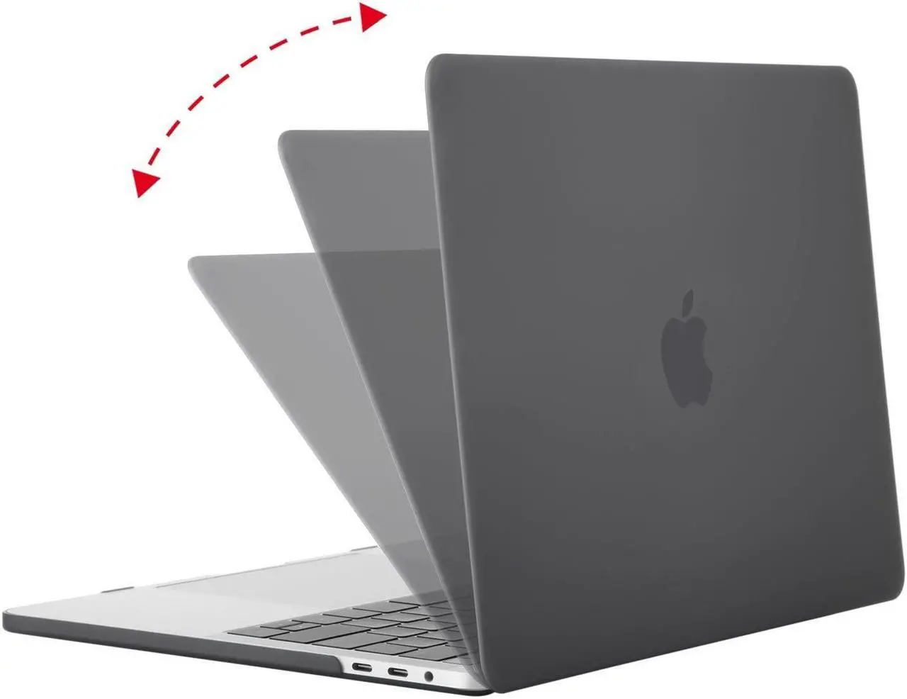Alt view image 3 of 7 - MacBook Pro 15 Case 2017 & 2016 A1707,  Rubberized Hard Case Shell Cover and Keyboard Skin For Apple Macbook Pro 15" (Newest 2017 & 2016 Release) with Touch Bar and Touch ID (Black)
