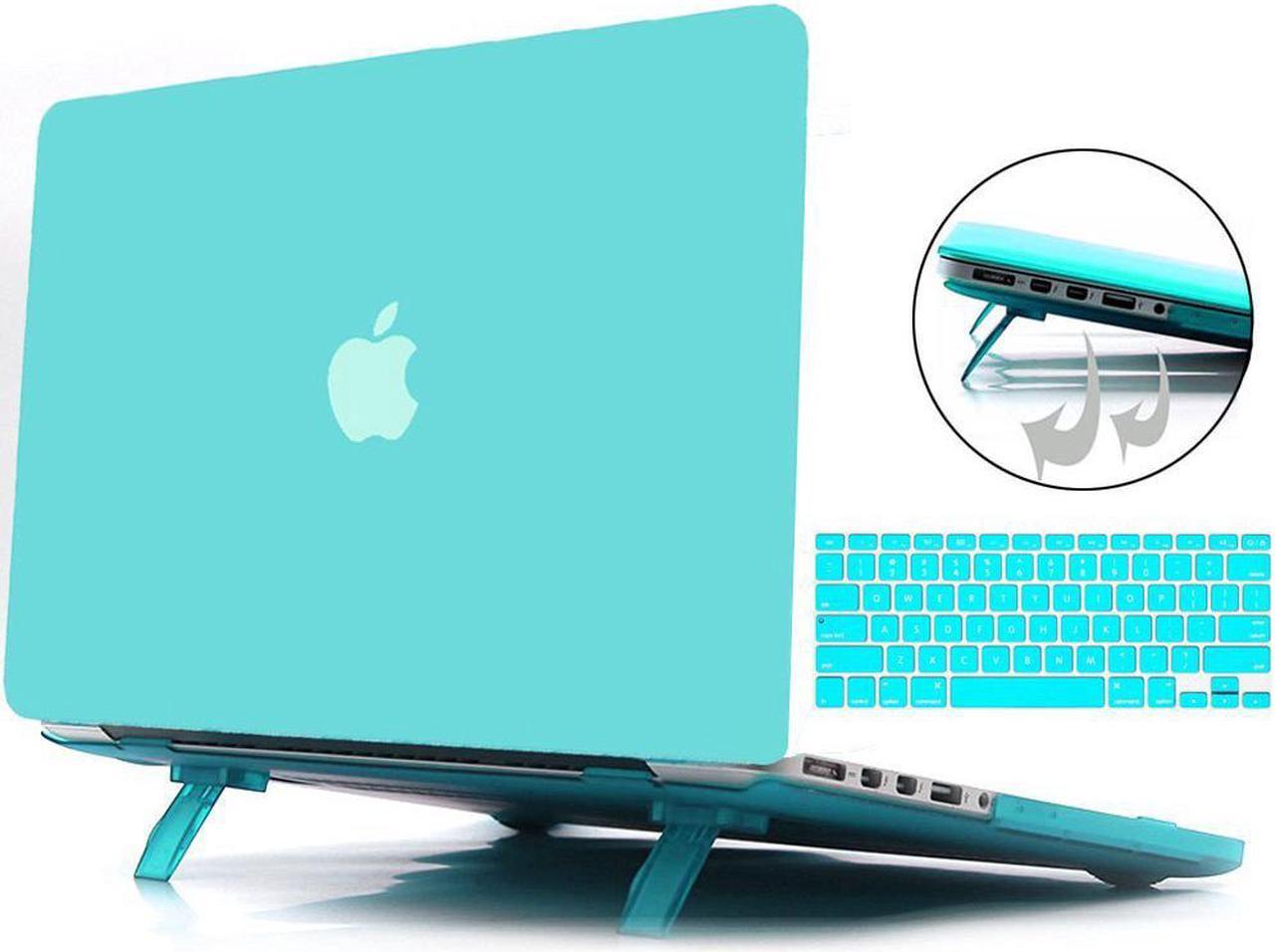 Main image of Macbook Pro Retina 13 inch Rubberized Hard Case Cover for Macbook Pro 13 inch with Retina Display A1502 A1425 Case Shell NO CD-ROM with Foldable Stand Keyboard Cover Teal Blue
