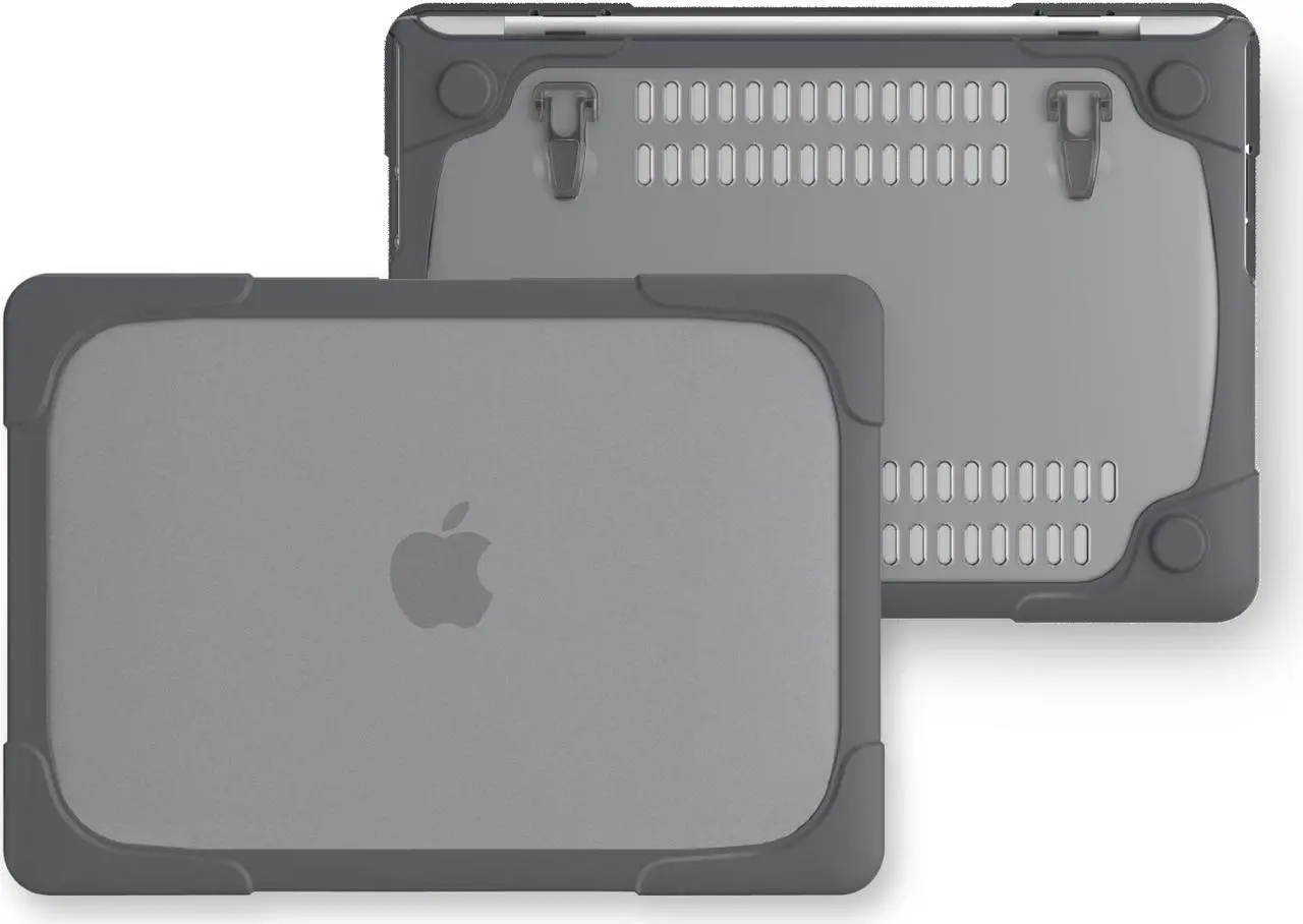Alt view image 6 of 7 - MacBook Pro 13 Inch Case 2017 & 2016 Release A1706 A1708 Shell , Coxtech Rubberized Hard Case Cover with Kickstand Keyboard Skin For Apple Macbook Pro 13" with / without Touch Bar and Touch ID - Black